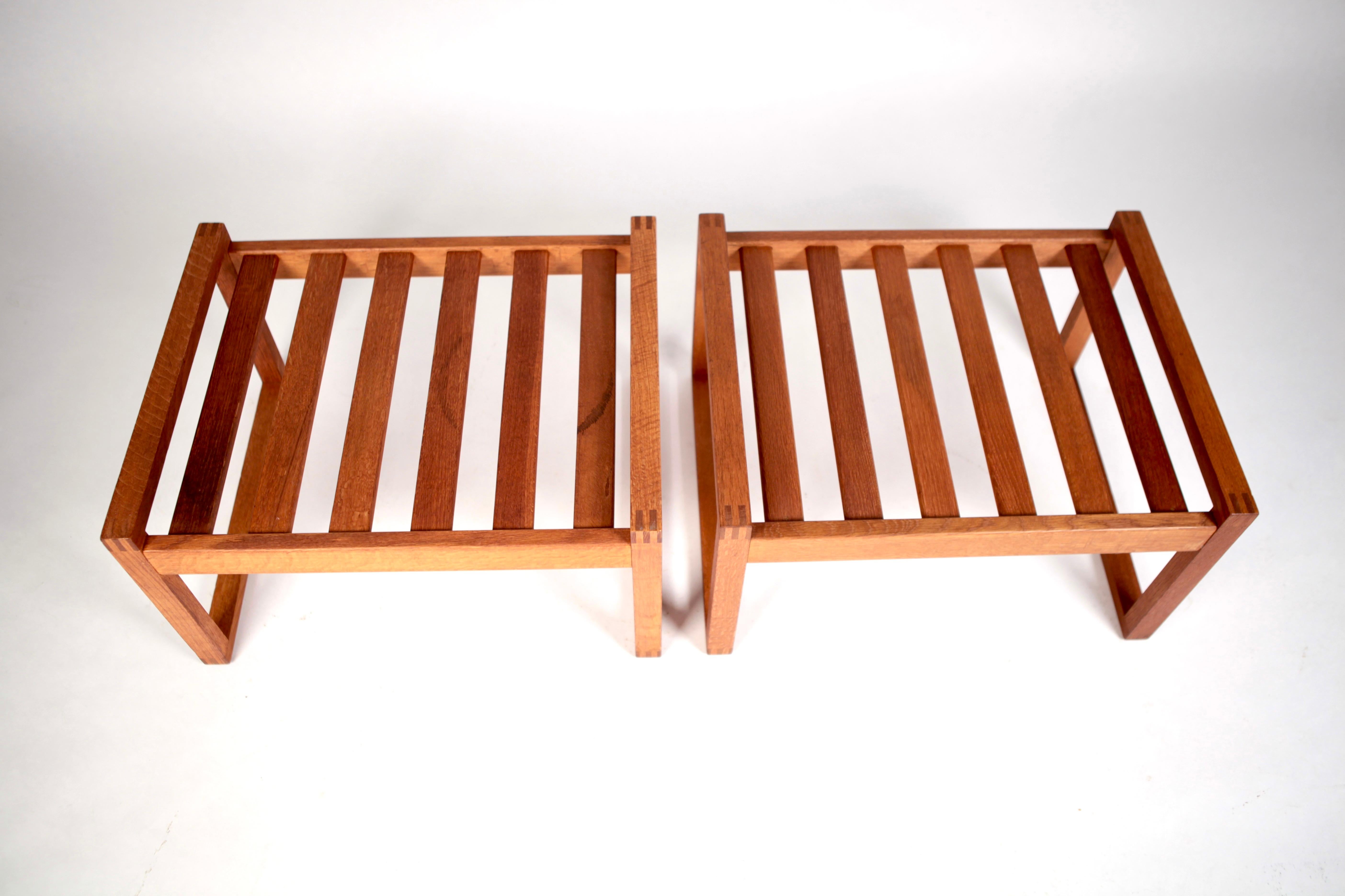 Børge Mogensen, a Pair of Side Tables or Benches in Oak, Model 2248, 1960s 3