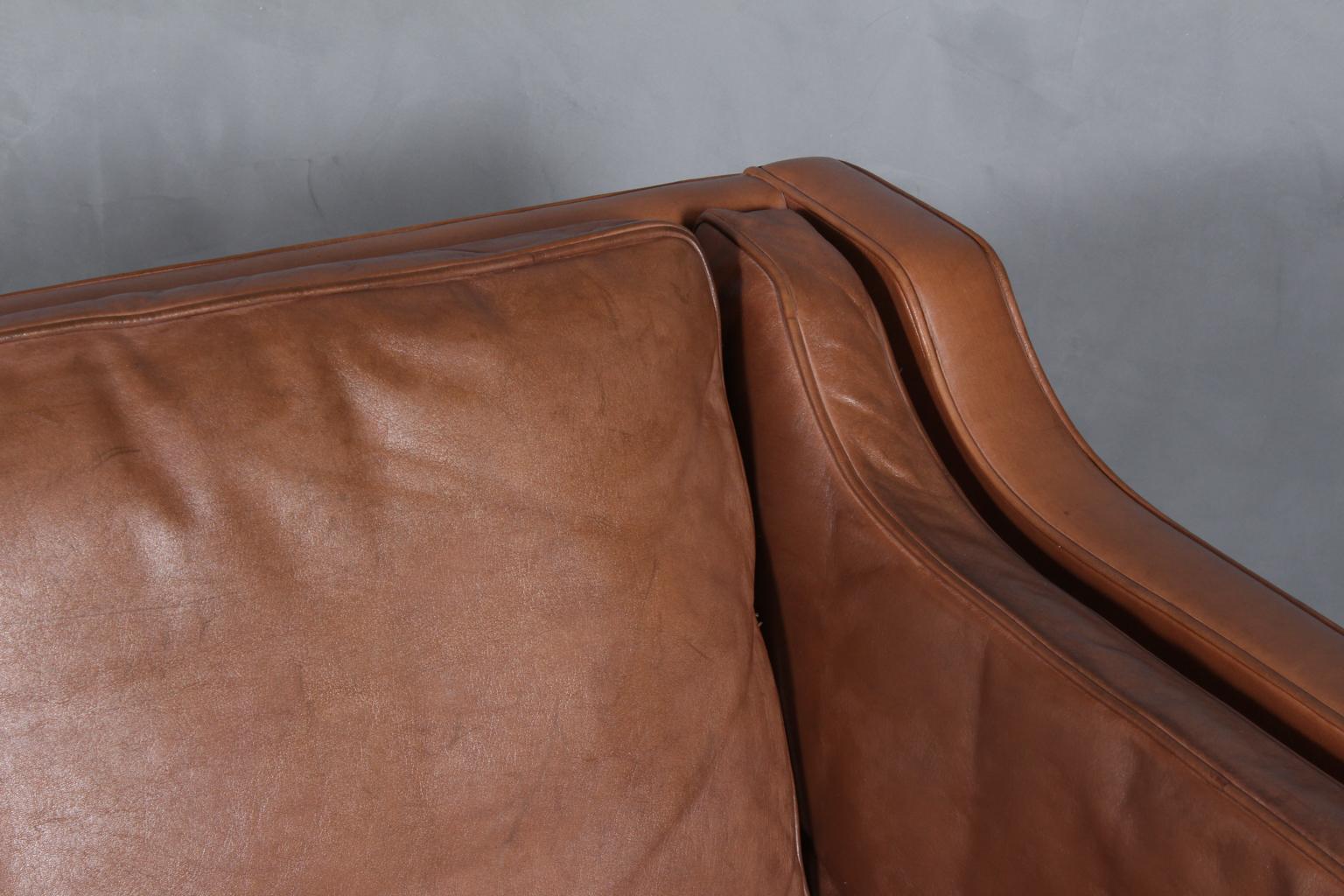 Børge Mogensen a Pair of Sofas, Model 2212 + 2213, Original Leather 3