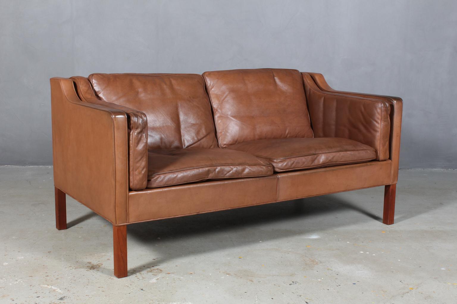 Børge Mogensen a Pair of Sofas, Model 2212 + 2213, Original Leather 5