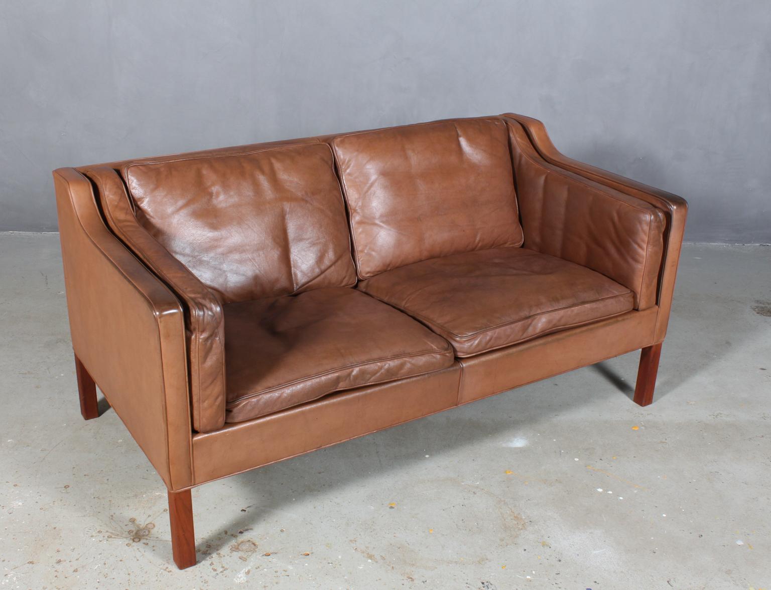 Børge Mogensen a Pair of Sofas, Model 2212 + 2213, Original Leather 6