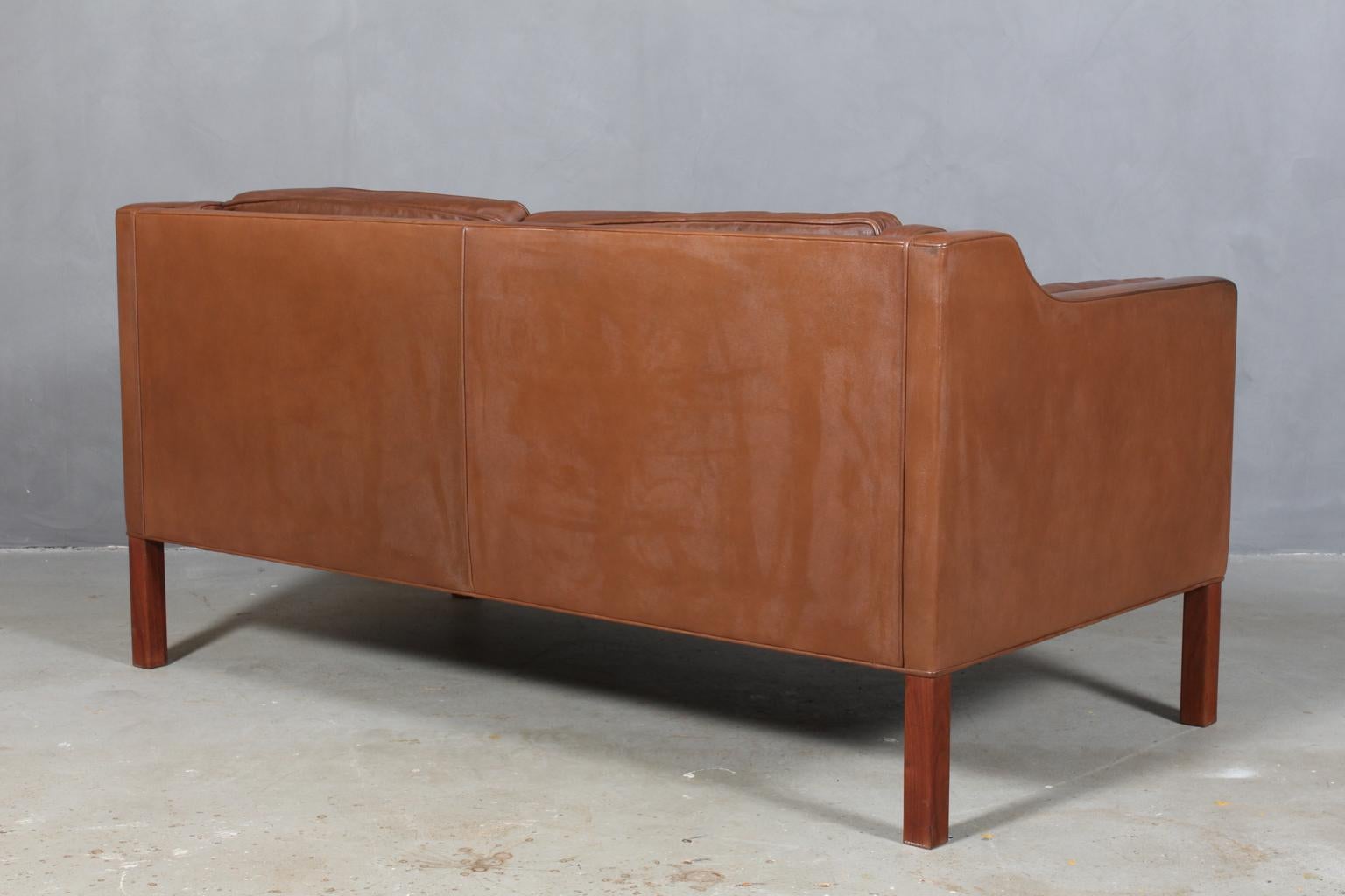 Børge Mogensen a Pair of Sofas, Model 2212 + 2213, Original Leather 11