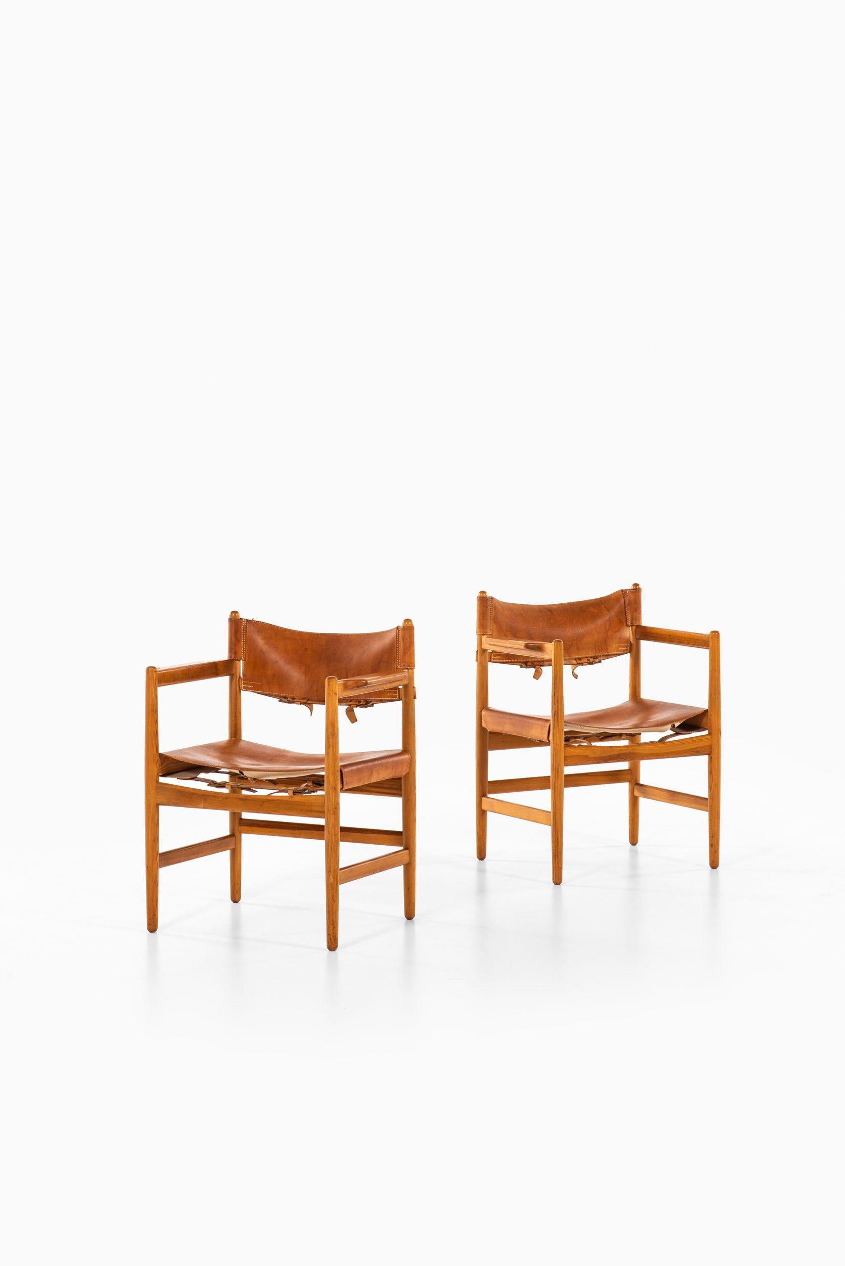 Swedish Børge Mogensen Armchairs / Chairs Produced by Svensk Fur in Sweden For Sale