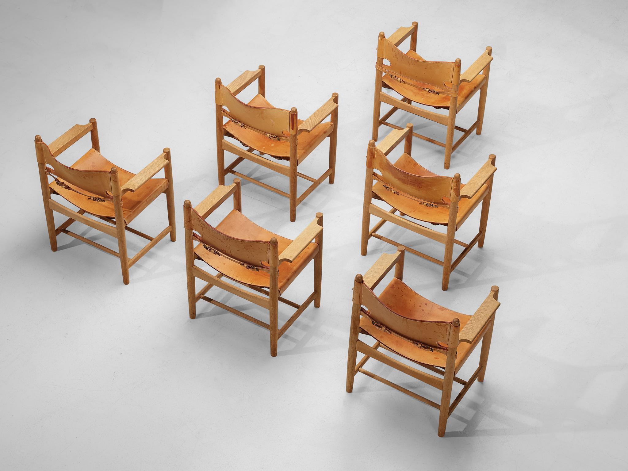 Danish Børge Mogensen Armchairs in Solid Oak