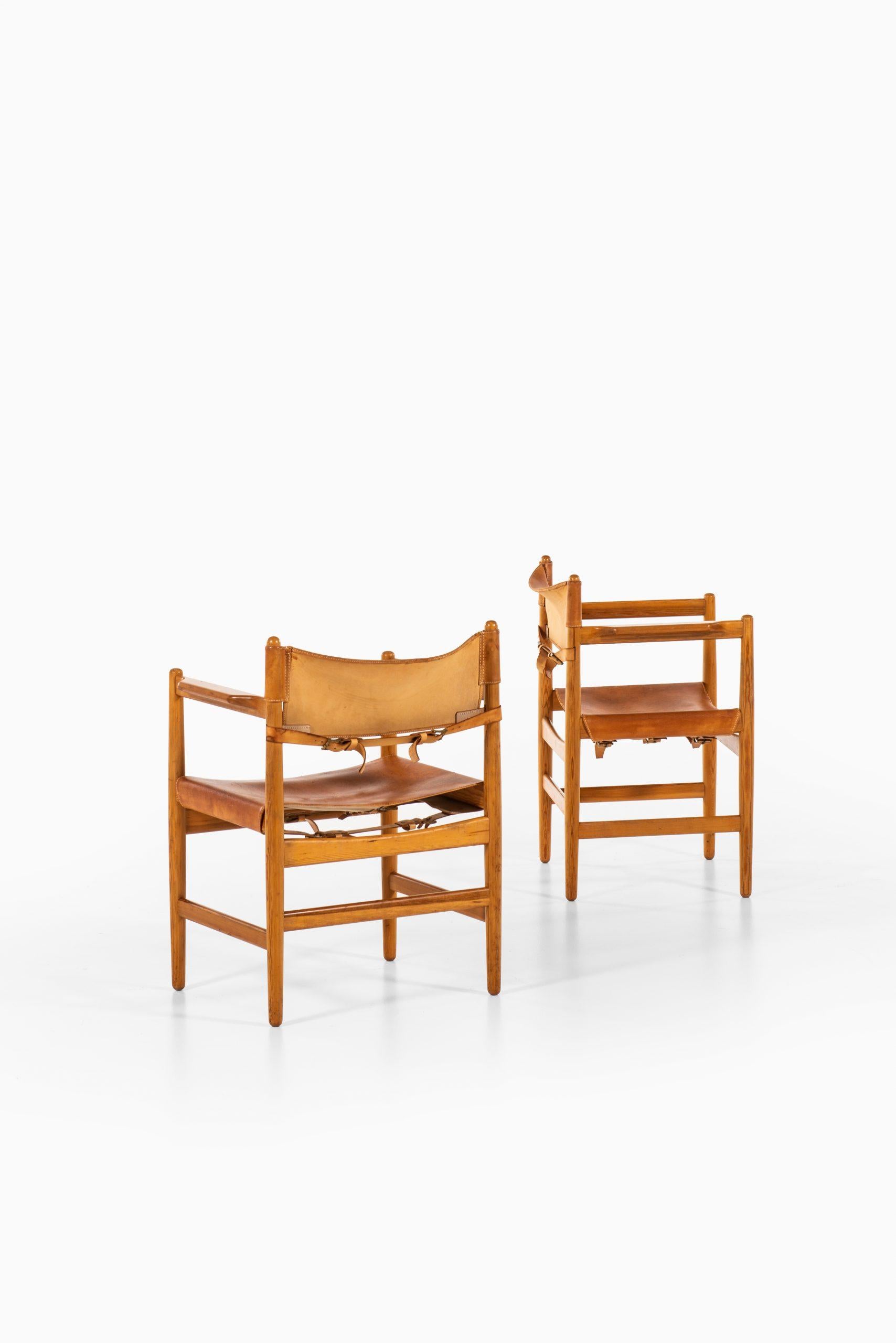 Mid-20th Century Børge Mogensen Armchairs Produced by Svensk Fur in Sweden For Sale