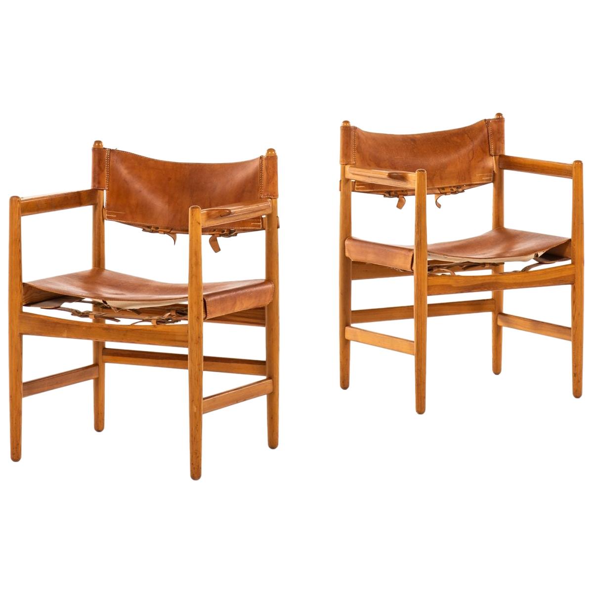 Børge Mogensen Armchairs Produced by Svensk Fur in Sweden