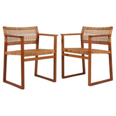 Børge Mogensen arn chairs with cane seat, oak, BM62