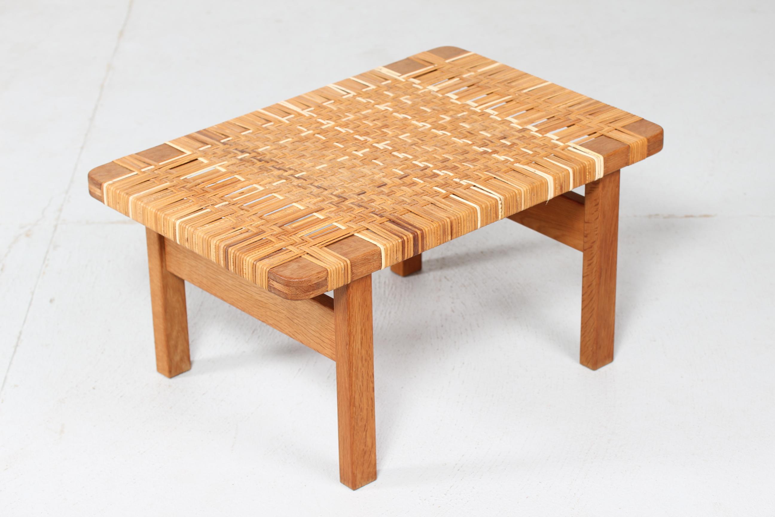 Mid-Century Modern Børge Mogensen Bench BM 5273 of Oak and Cane by Fredericia Stolefabrik, Denmark