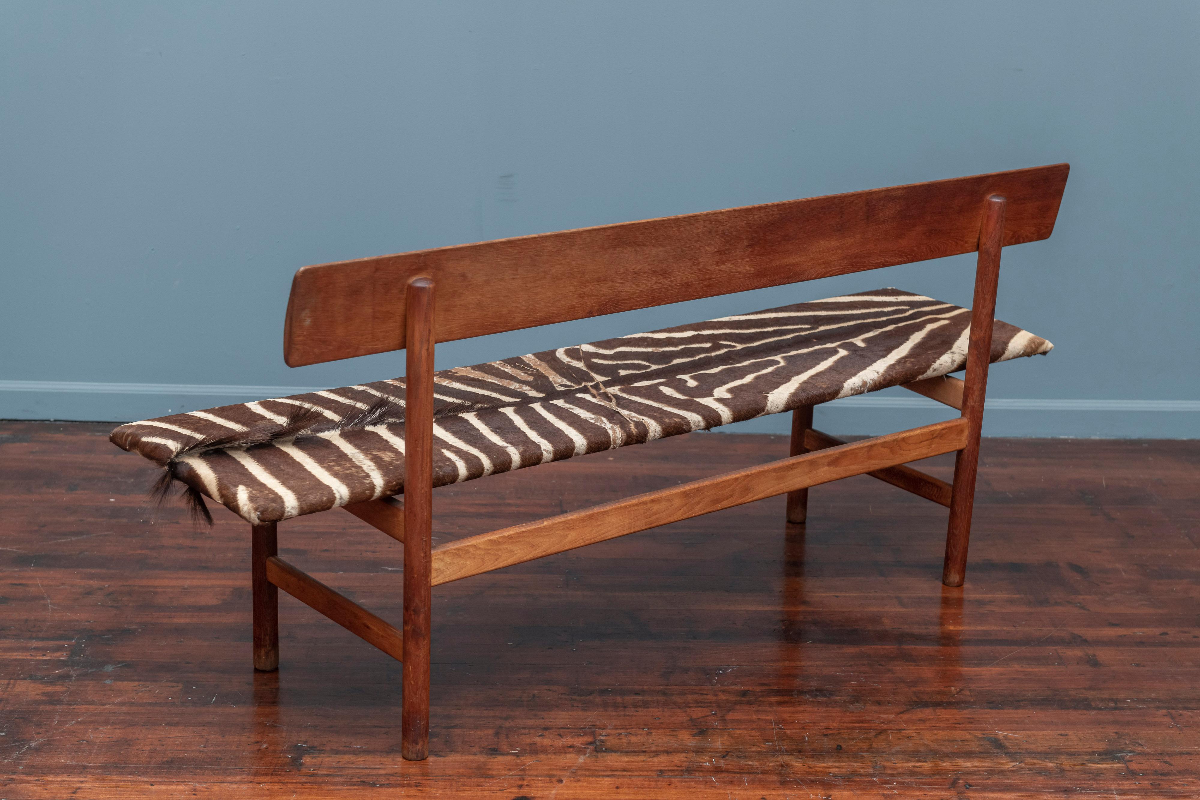 Upholstery Børge Mogensen Bench Model 3171 for Fredericia Møbelfabrik, Denmark, circa 1960