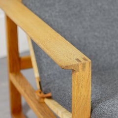 Børge Mogensen BM-2254 Reclining Armchair and Footstool, Denmark, 1950s