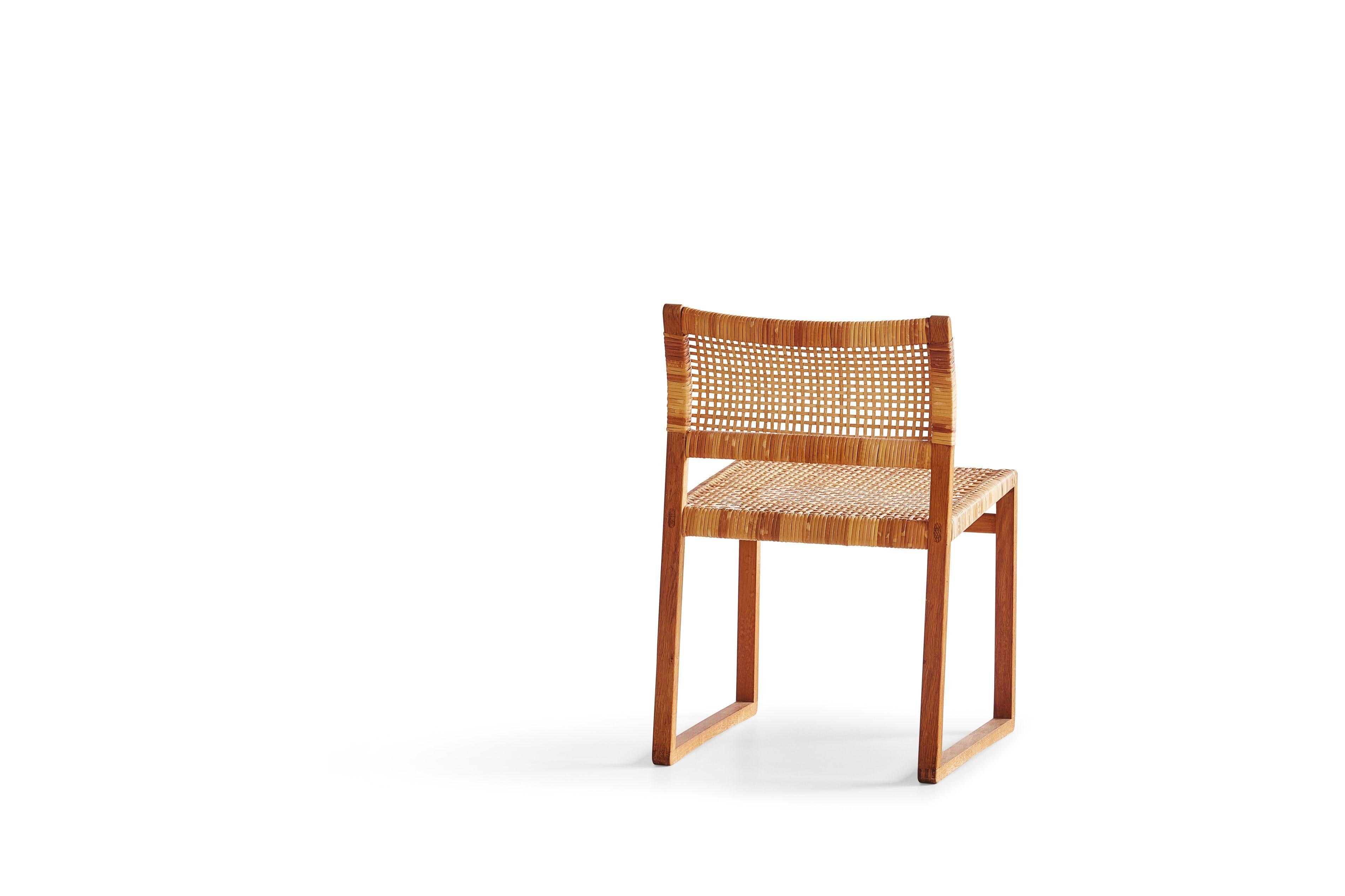 Mid-Century moderno Børge Mogensen  BM 61  Sedie da pranzo in Oak e Cane in vendita