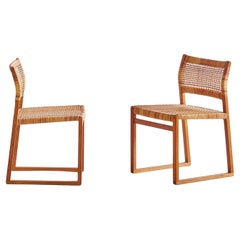 Børge Mogensen  ‘BM 61’  Dining Chairs in Oak and Cane