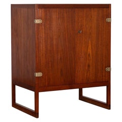 Børge Mogensen BM58 Danish Modern Cabinet in Teak and Brass
