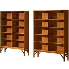 Børge Mogensen Bücherregale in Eiche mit offenem Regal