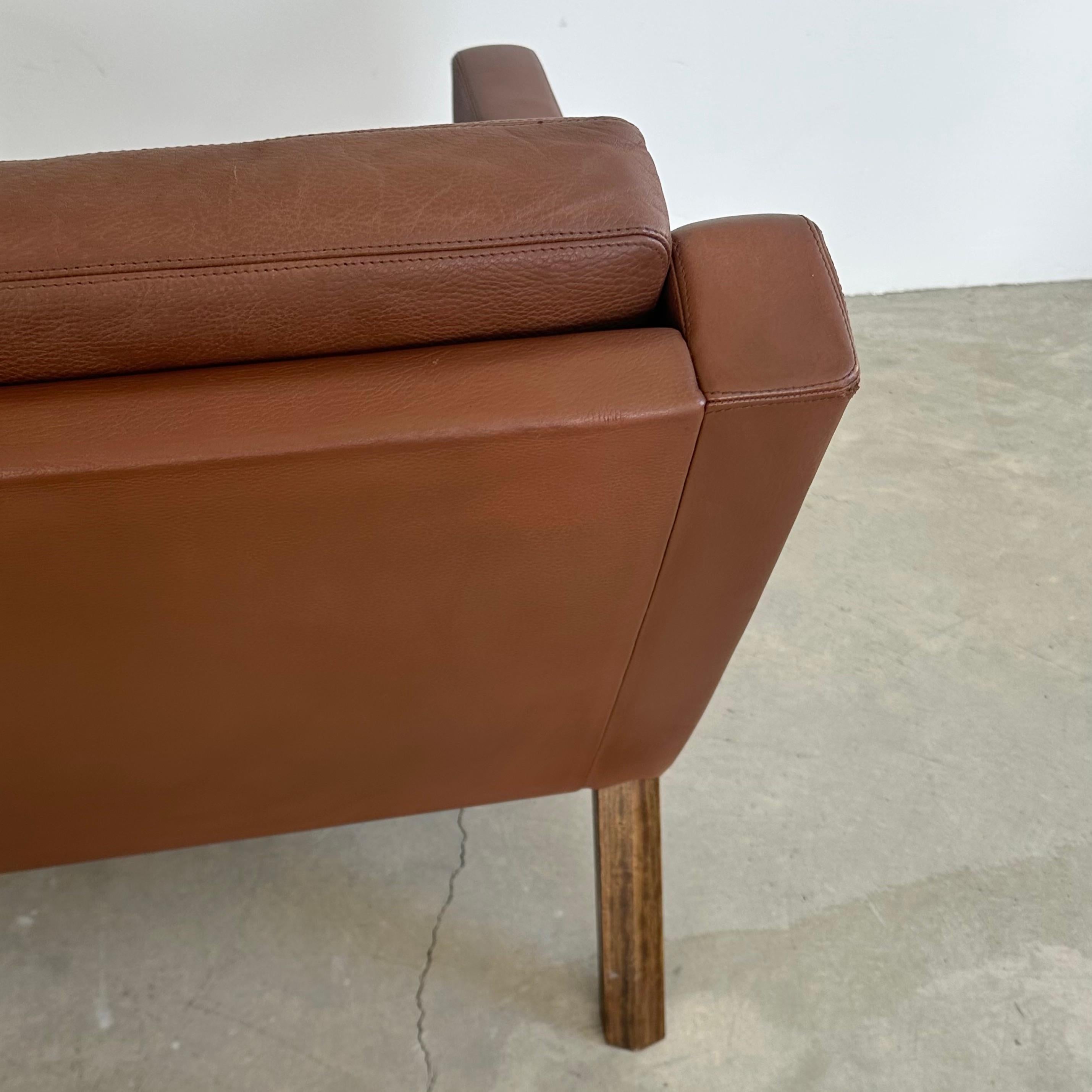 Børge Mogensen Chocolate Brown Leather Lounge Chairs, 1960s Denmark For Sale 11