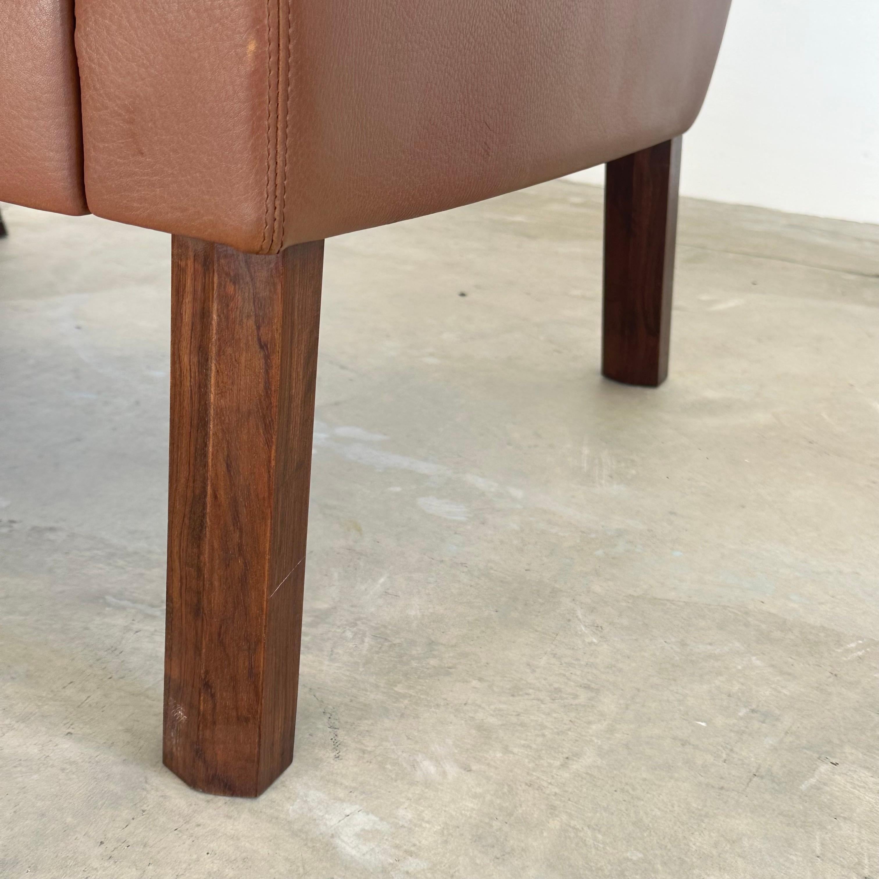 Børge Mogensen Chocolate Brown Leather Lounge Chairs, 1960s Denmark For Sale 13
