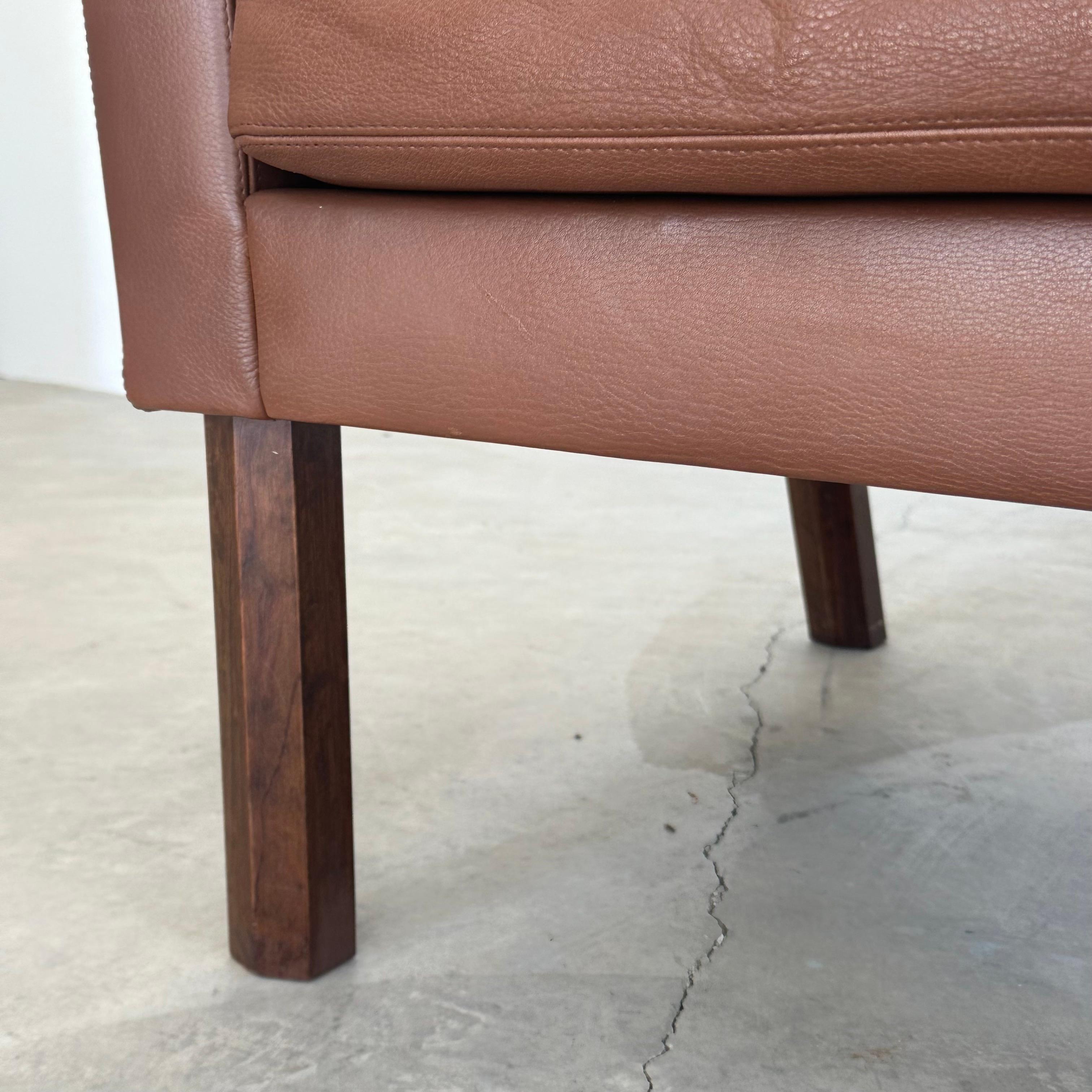 Børge Mogensen Chocolate Brown Leather Lounge Chairs, 1960s Denmark For Sale 15