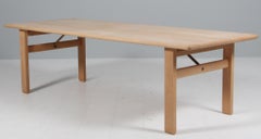 Tavolino da caffè Børge Mogensen, Rovere massiccio trattato con sapone, Model 262, Danimarca