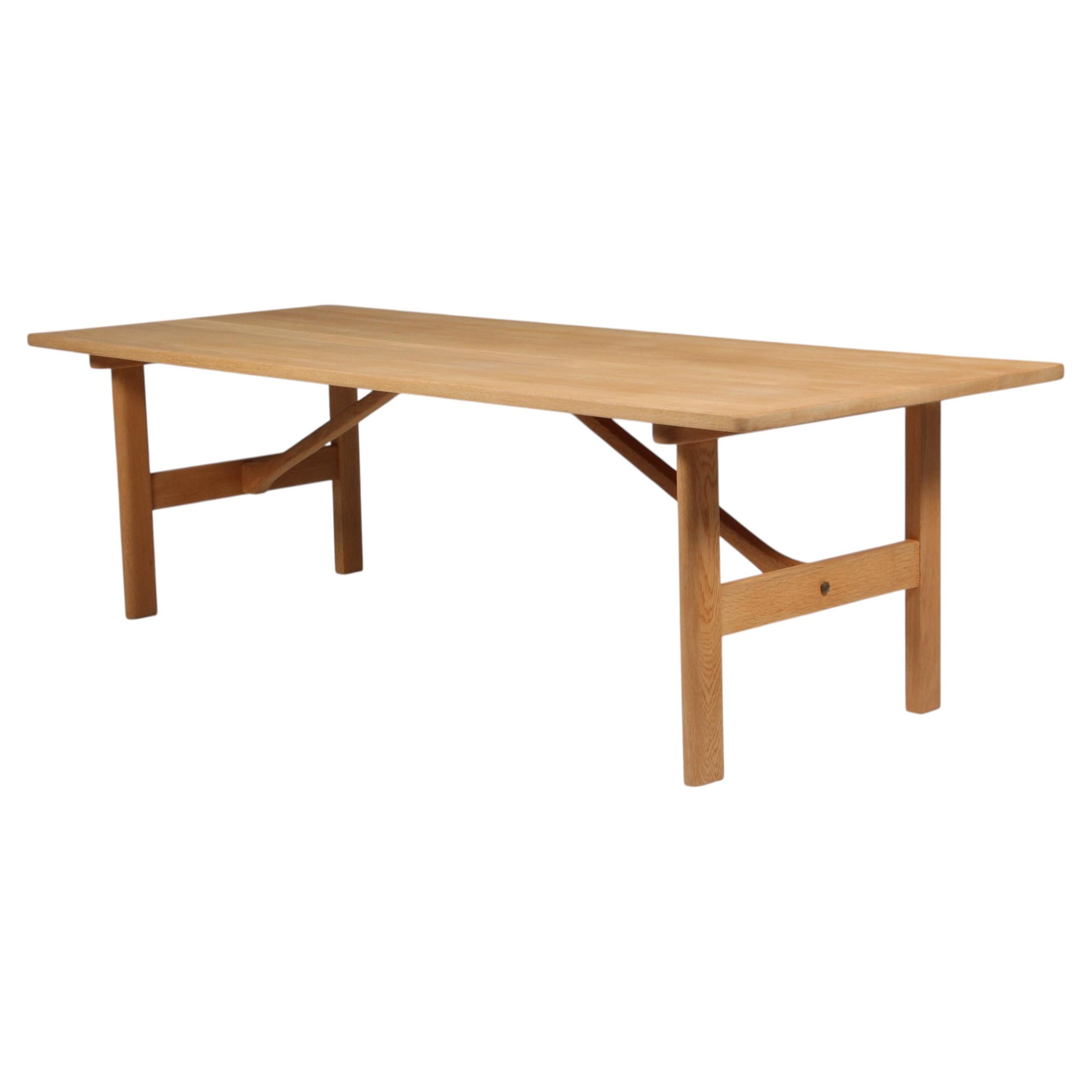 Børge Mogensen Coffee Table, Solid soap Treated Oak, Model 268, Denmark For Sale