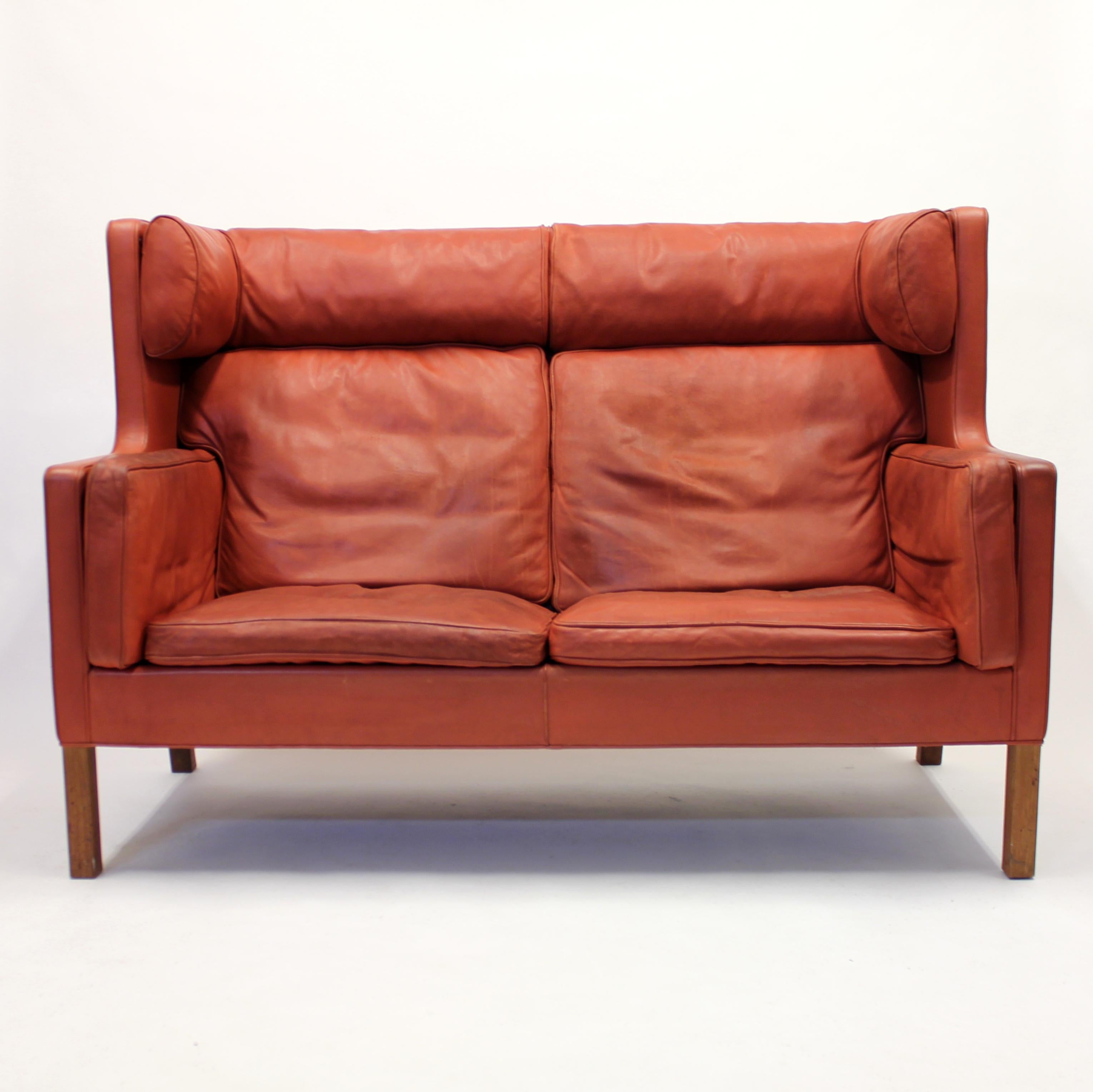 Danish Børge Mogensen, Coupe Leather Sofa 2192, for Frederica, 1980s