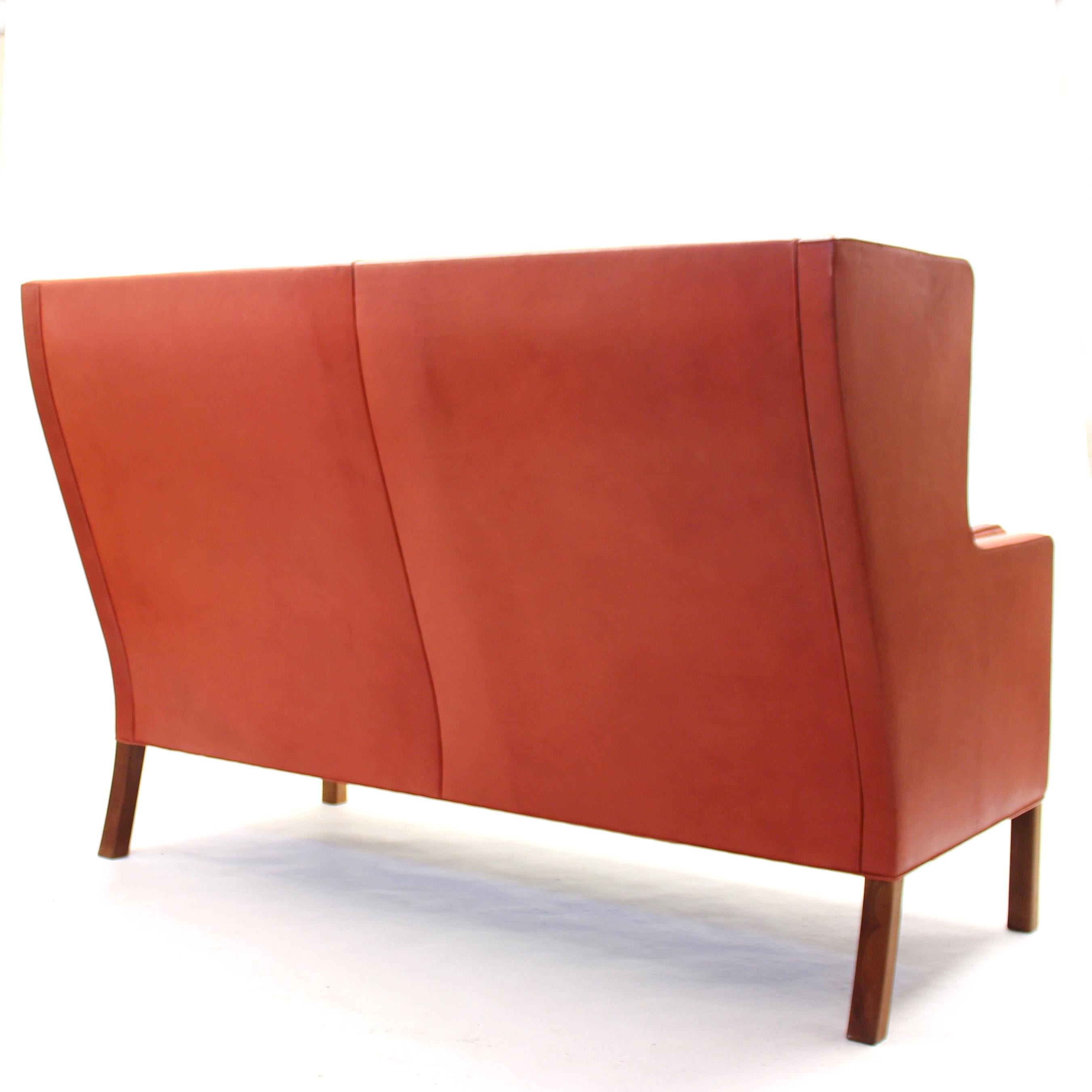 Børge Mogensen, Coupe Leather Sofa 2192, for Frederica, 1980s 1