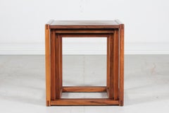 Børge Mogensen Cubic Nesting Tables 375 Solid Walnut Fredericia Stolefabrik 1970