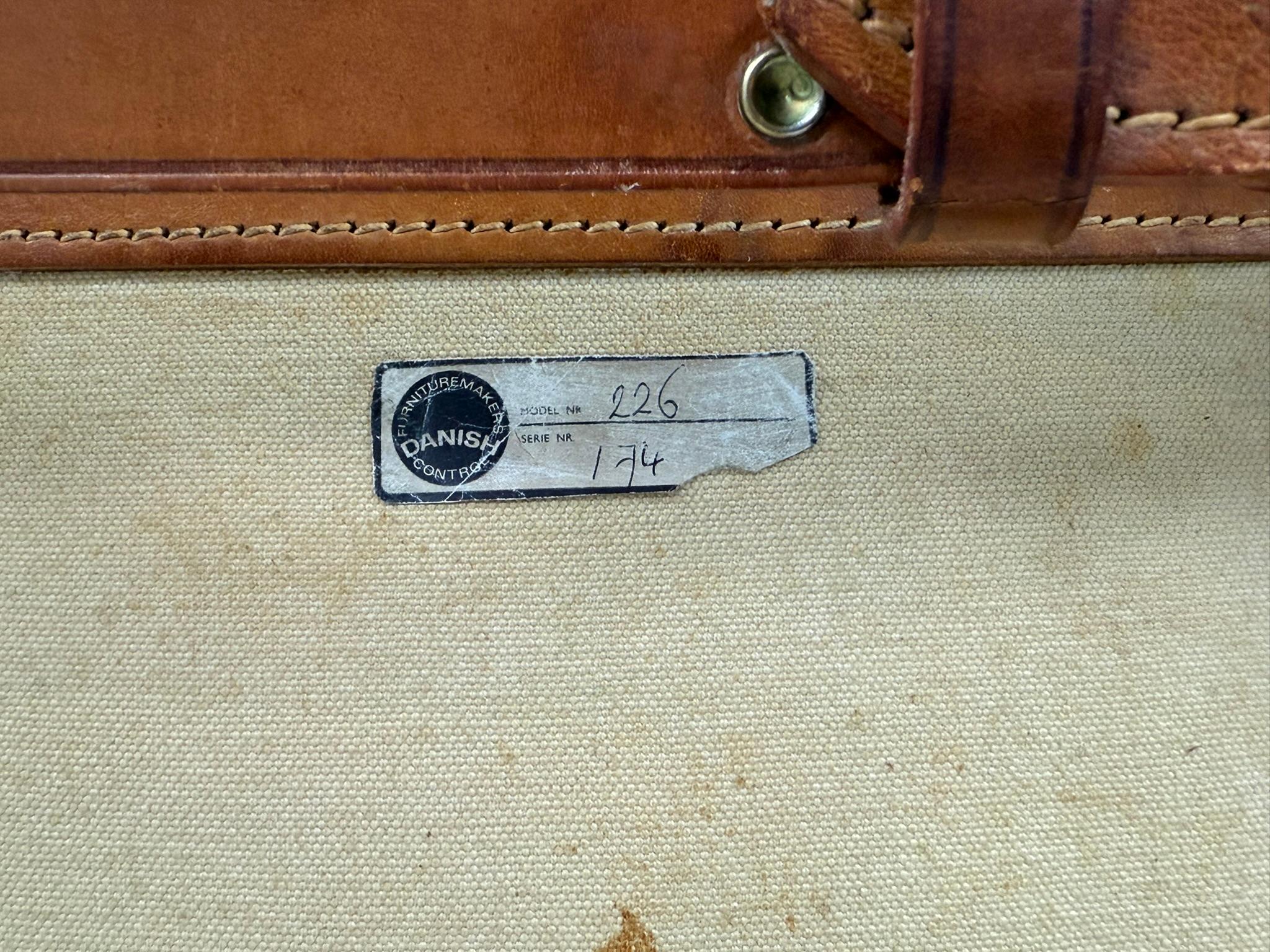 Børge Mogensen Dänisch cognac-Leder und Eiche, Spanischer Stuhl für Fredericia, 1960 im Angebot 8