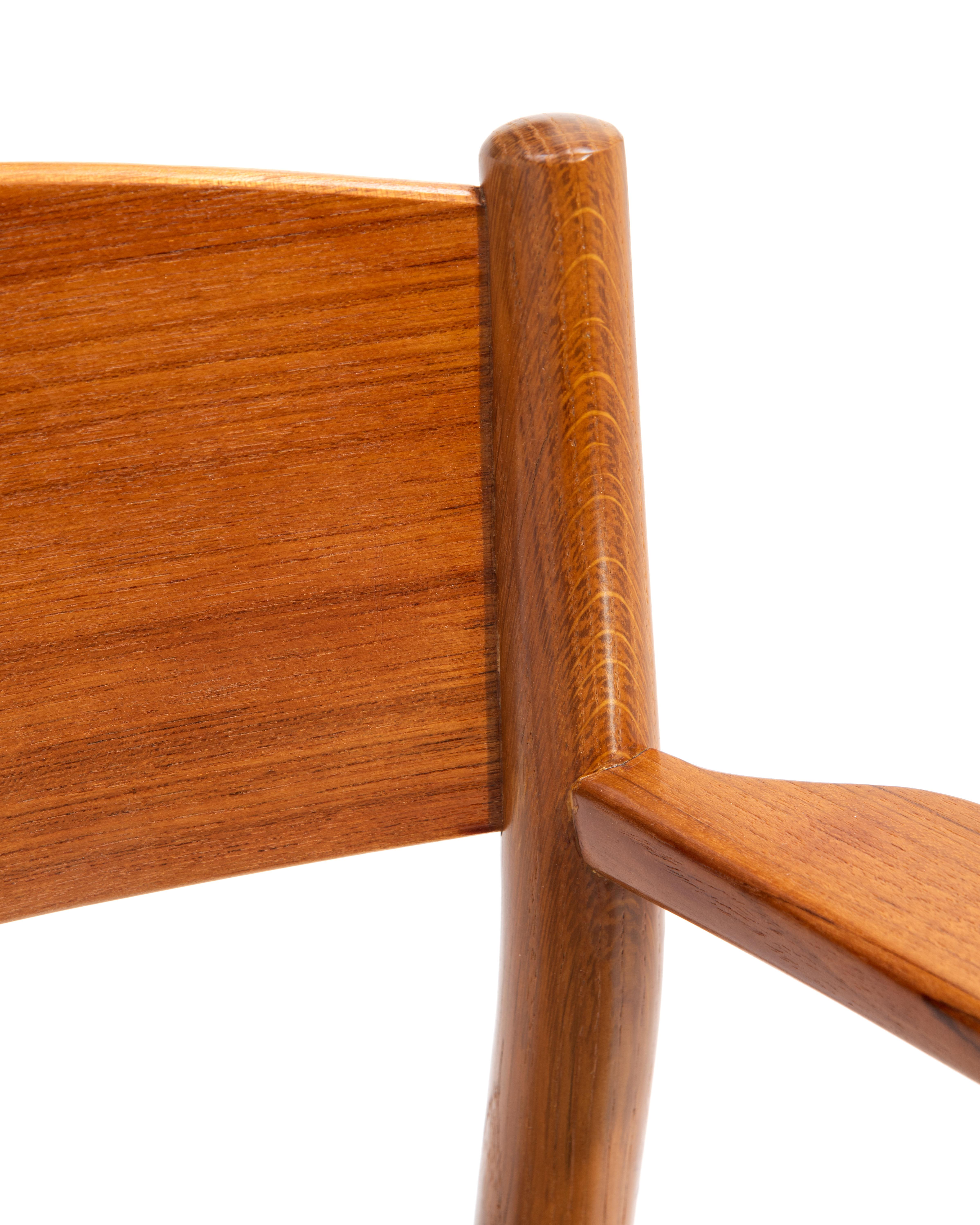 Børge Mogensen Chaise de salle à manger danoise à accoudoir restaurée Søborg Møbler, milieu de siècle en vente 4