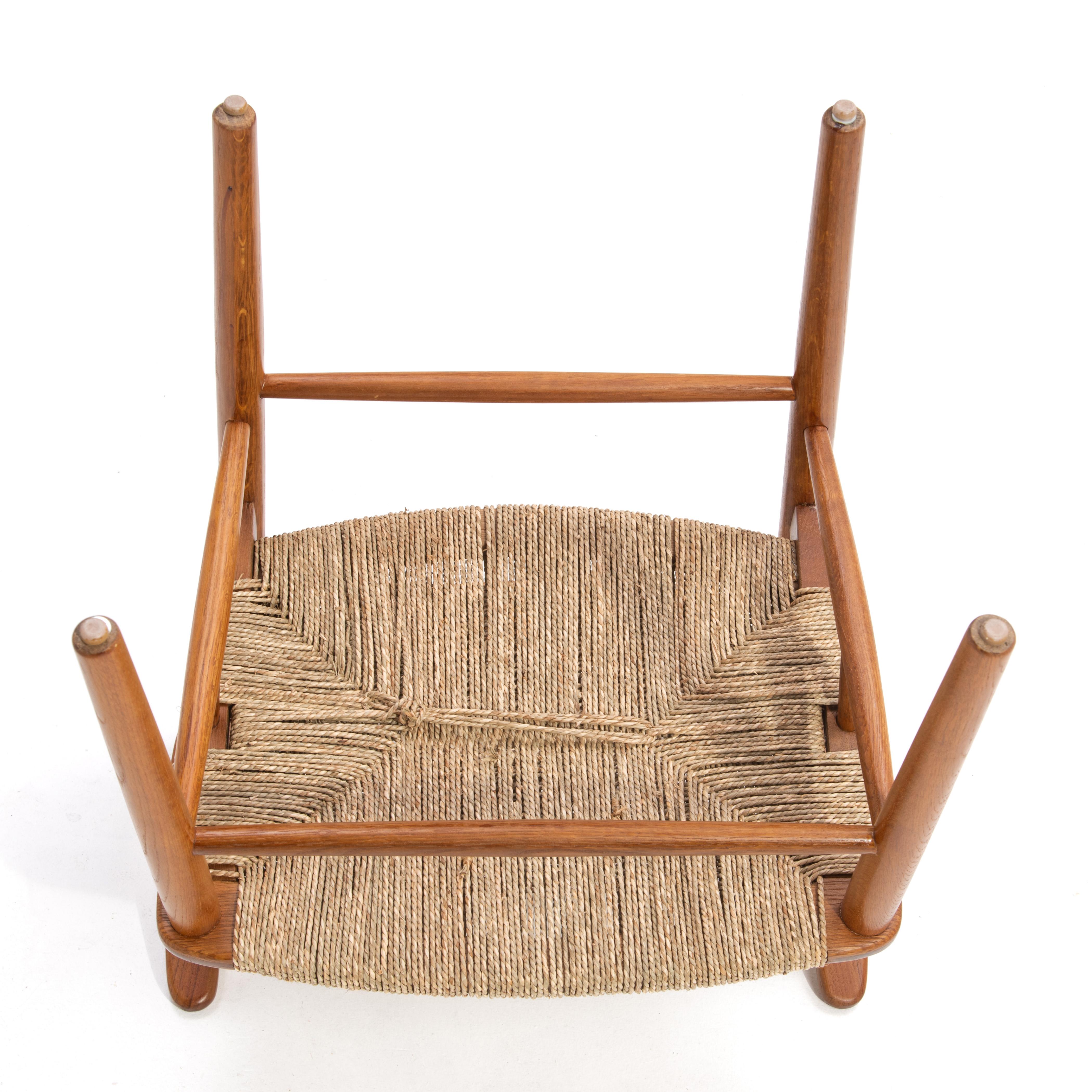 Børge Mogensen Chaise de salle à manger danoise à accoudoir restaurée Søborg Møbler, milieu de siècle en vente 5