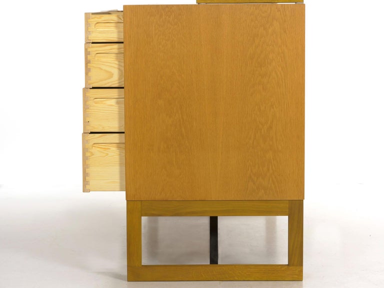 Børge Mogensen Danish Mid-Century Modern Oak Bookcase Cabinet Over Dresser For Sale 9