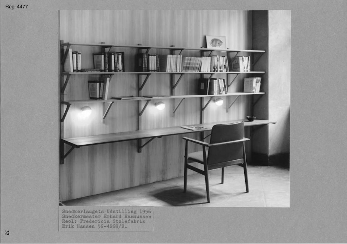 Børge Mogensen Dänisches Modernes Wandregalsystem in Eiche, 1956 im Angebot 9