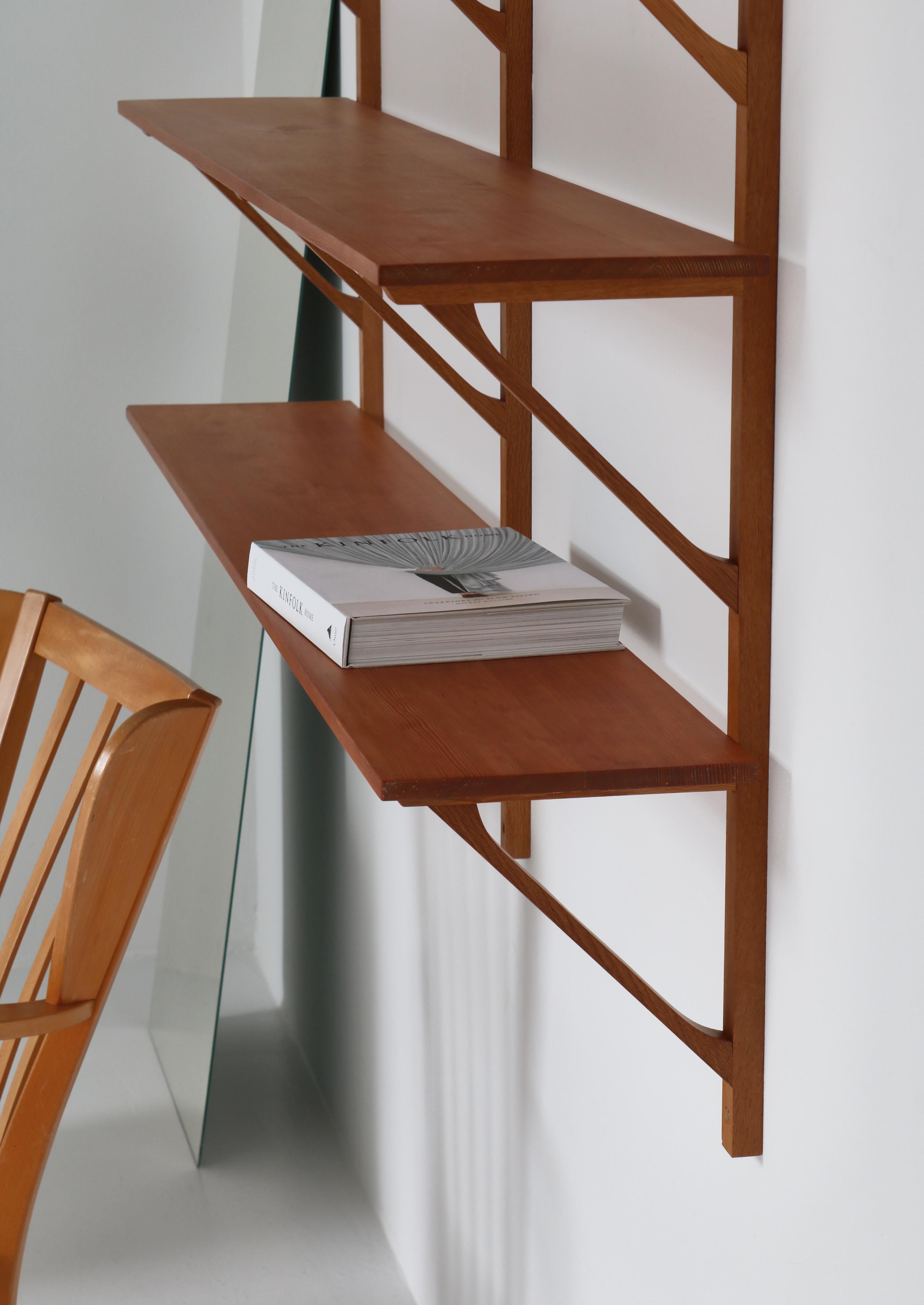 Børge Mogensen Danish Modern Wall Shelving System in Oak & Pinewood, 1956 7