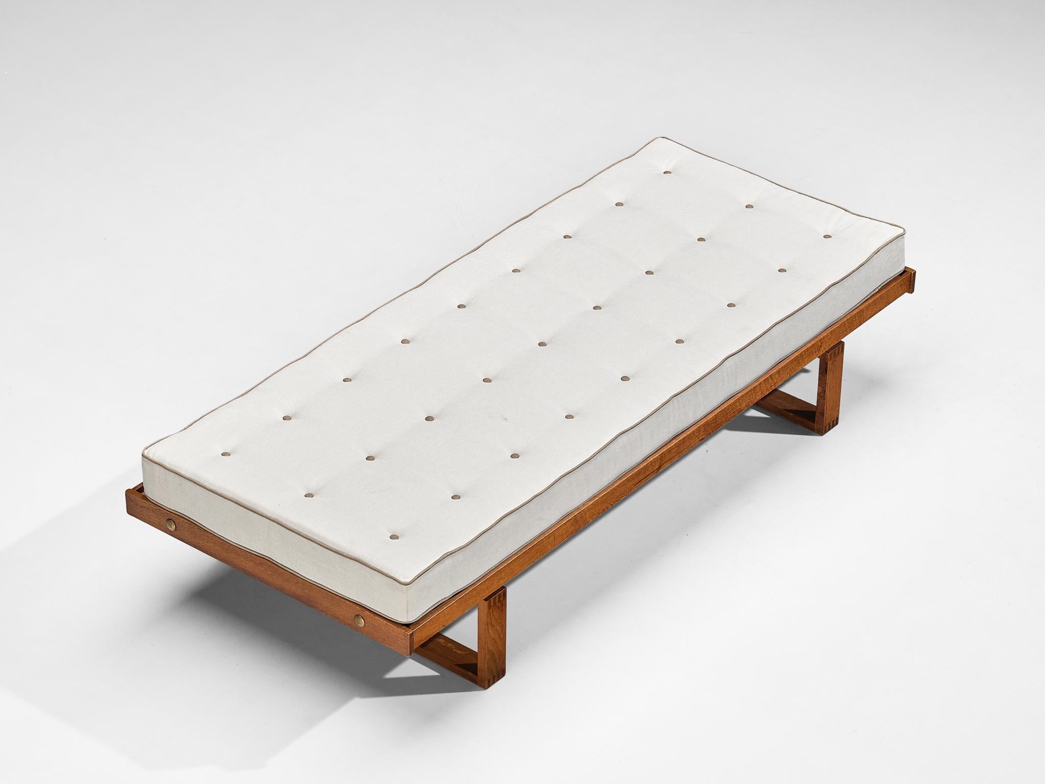Brass Børge Mogensen Daybed in Teak