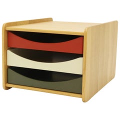 Børge Mogensen, Desk Organizer in Oak and Lacquered Metal, 1960s Børge Mogensen, Desk Organizer in Oak and Lacquered Metal, 1960s