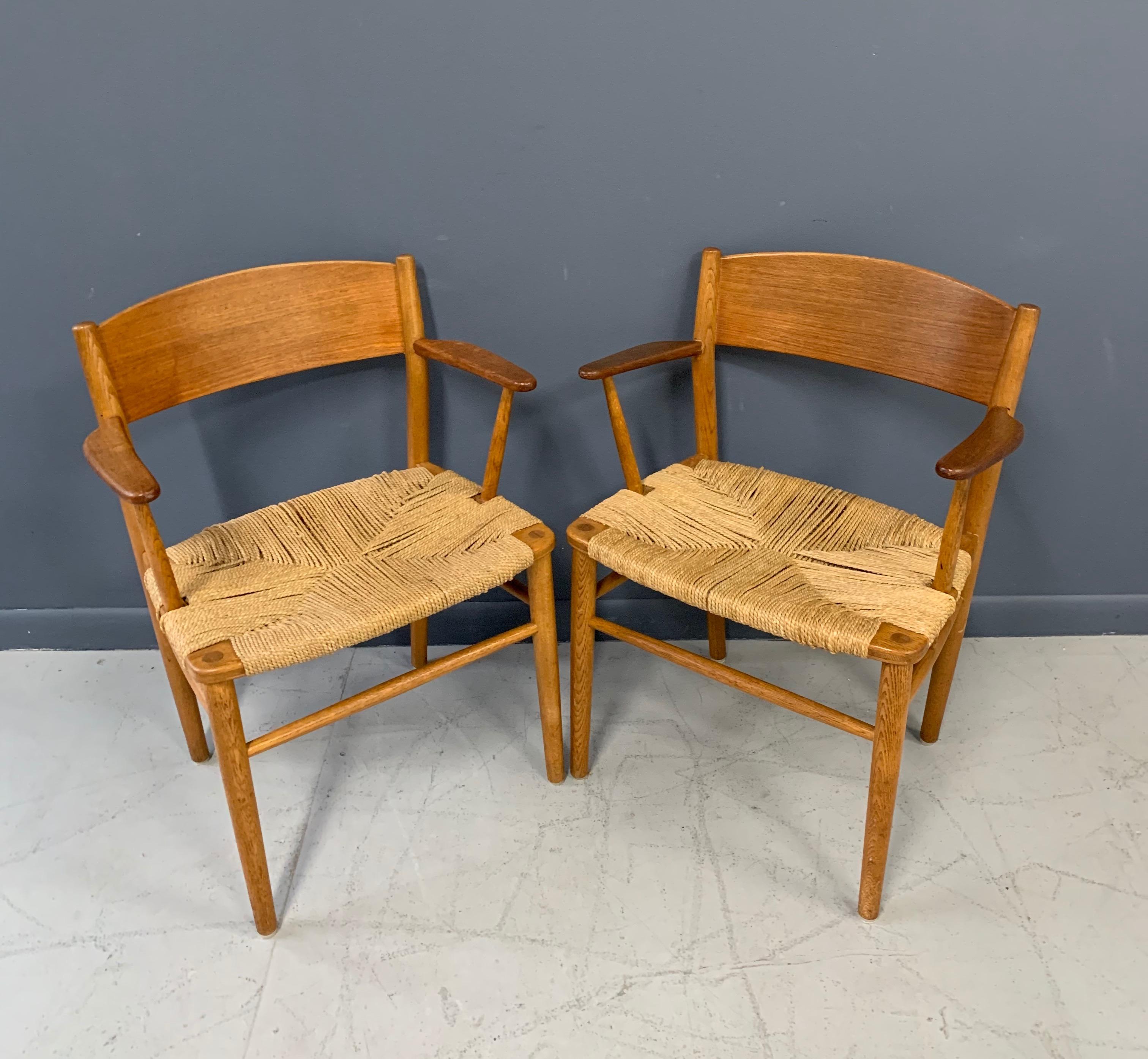 European Børge Mogensen Dining Chairs by Søborg Møbelfabrik in Denmark Midcentury