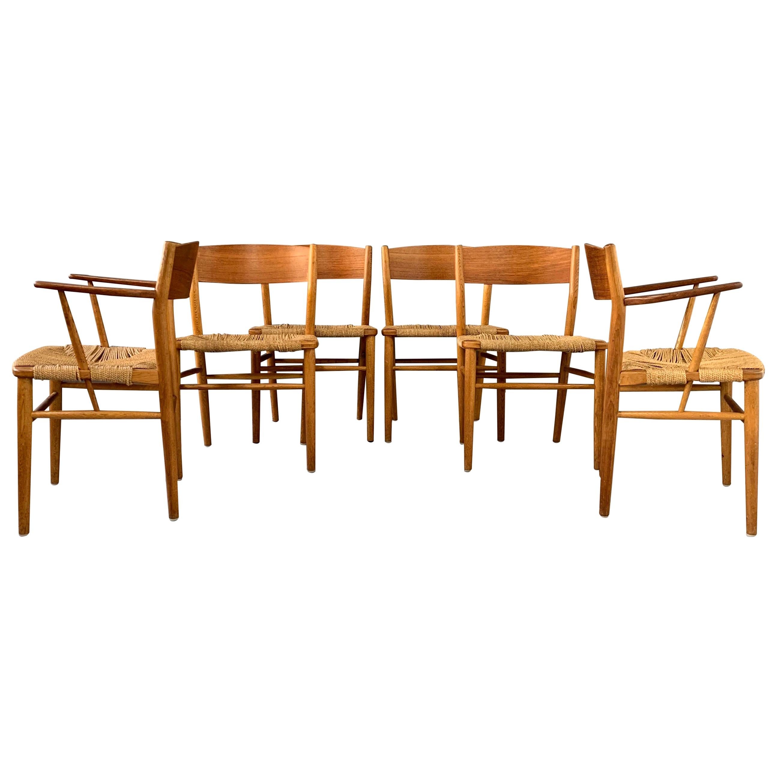 Børge Mogensen Dining Chairs by Søborg Møbelfabrik in Denmark Midcentury