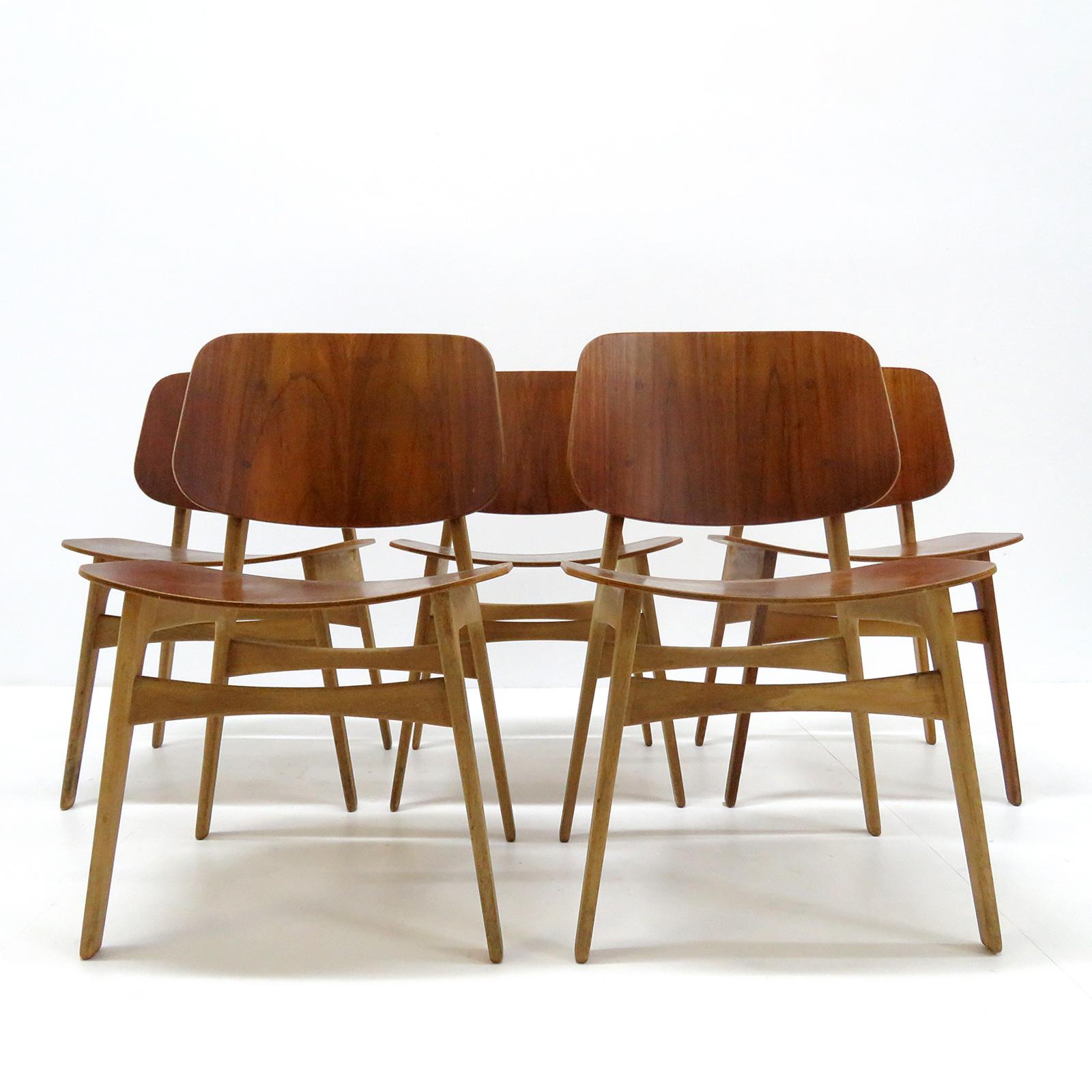 Børge Mogensen Dining Chairs, Model 122, 1950 3