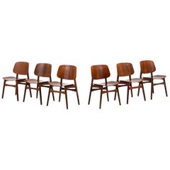 Børge Mogensen dining chairs model 122 by Søborg møbler in Denmark