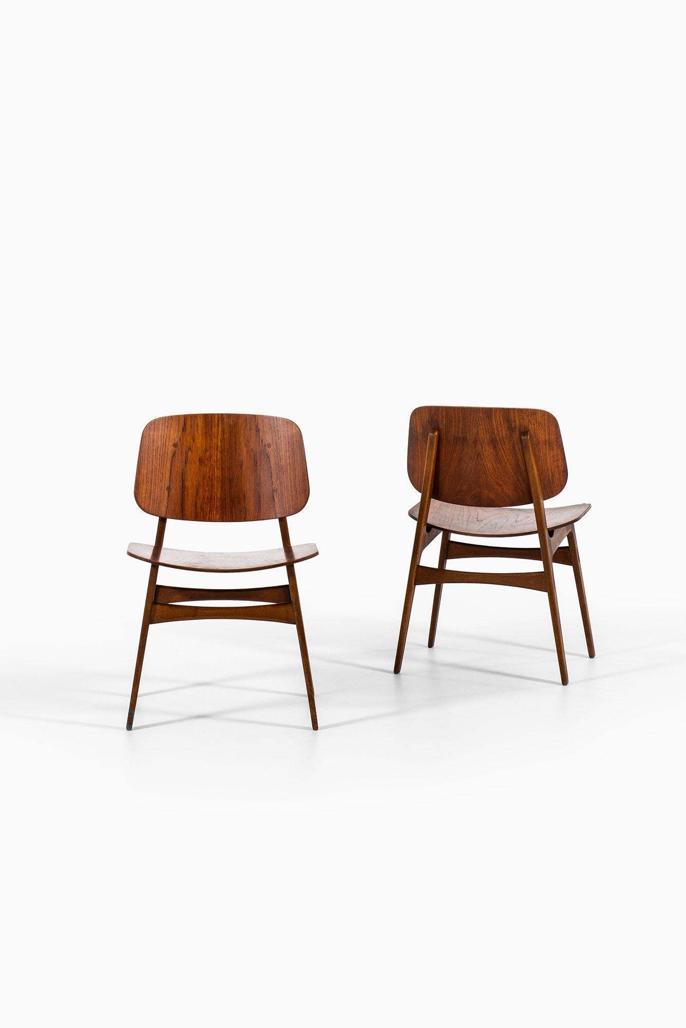 Chaises de salle à manger Brge Mogensen modèle 122/chaise coquillage de Sborg Mbler au Danemark en vente 1
