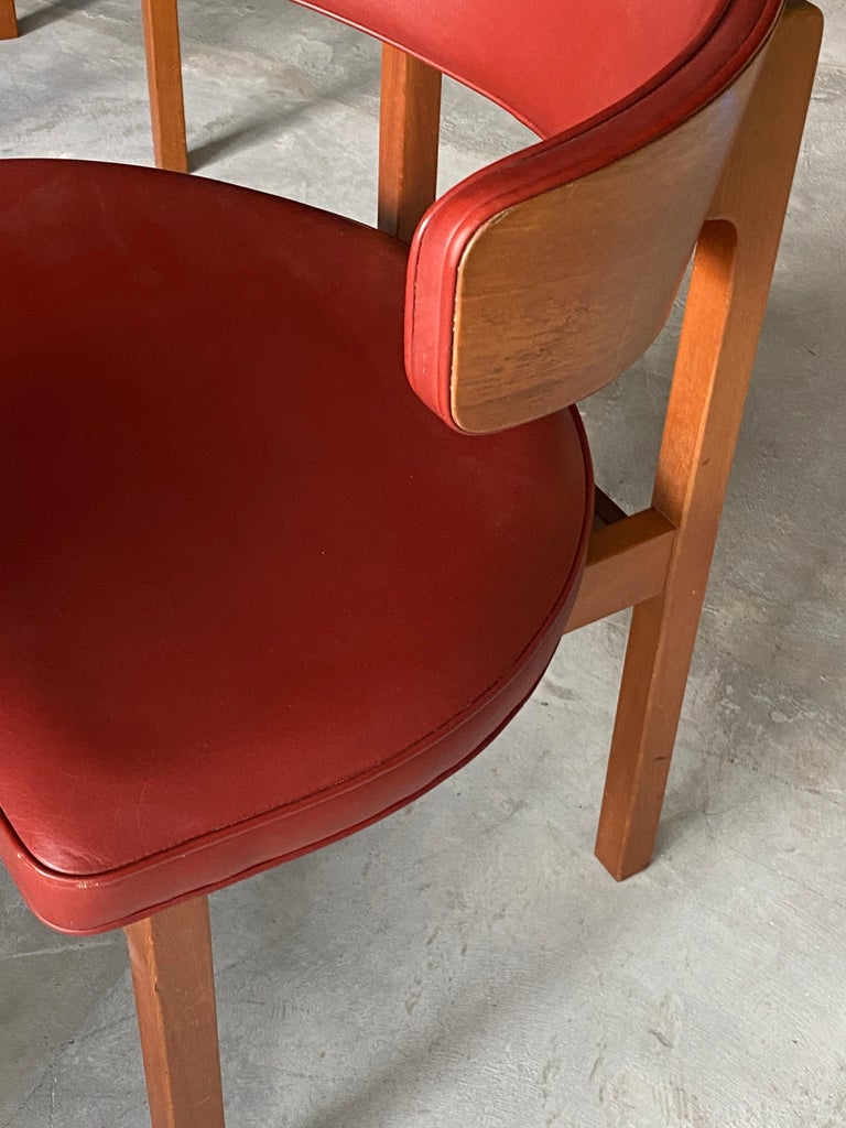 Børge Mogensen, Dining Chairs, Solid Oak, Leather, Frederica Furniture