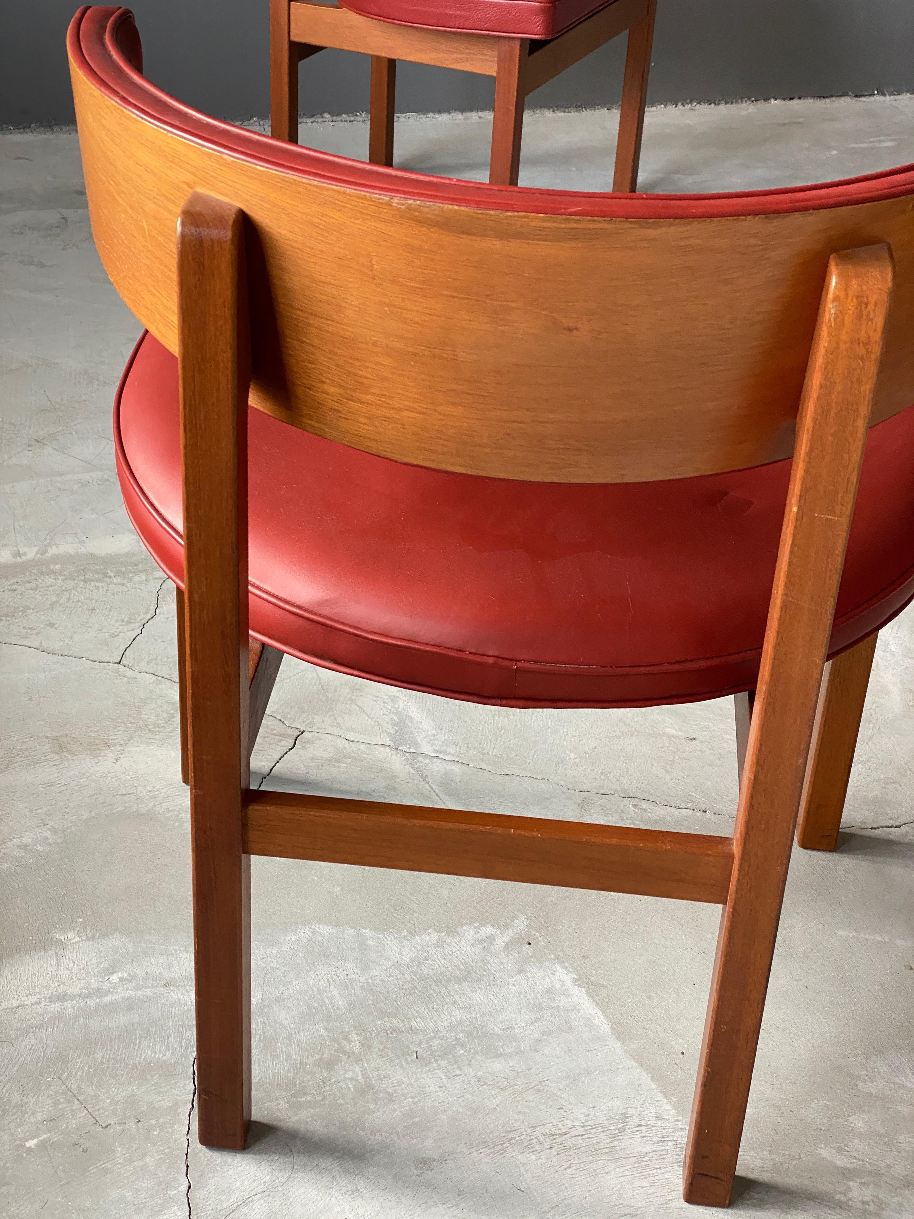 Børge Mogensen, Dining Chairs, Solid Oak, Leather, Frederica Furniture, Denmark 2