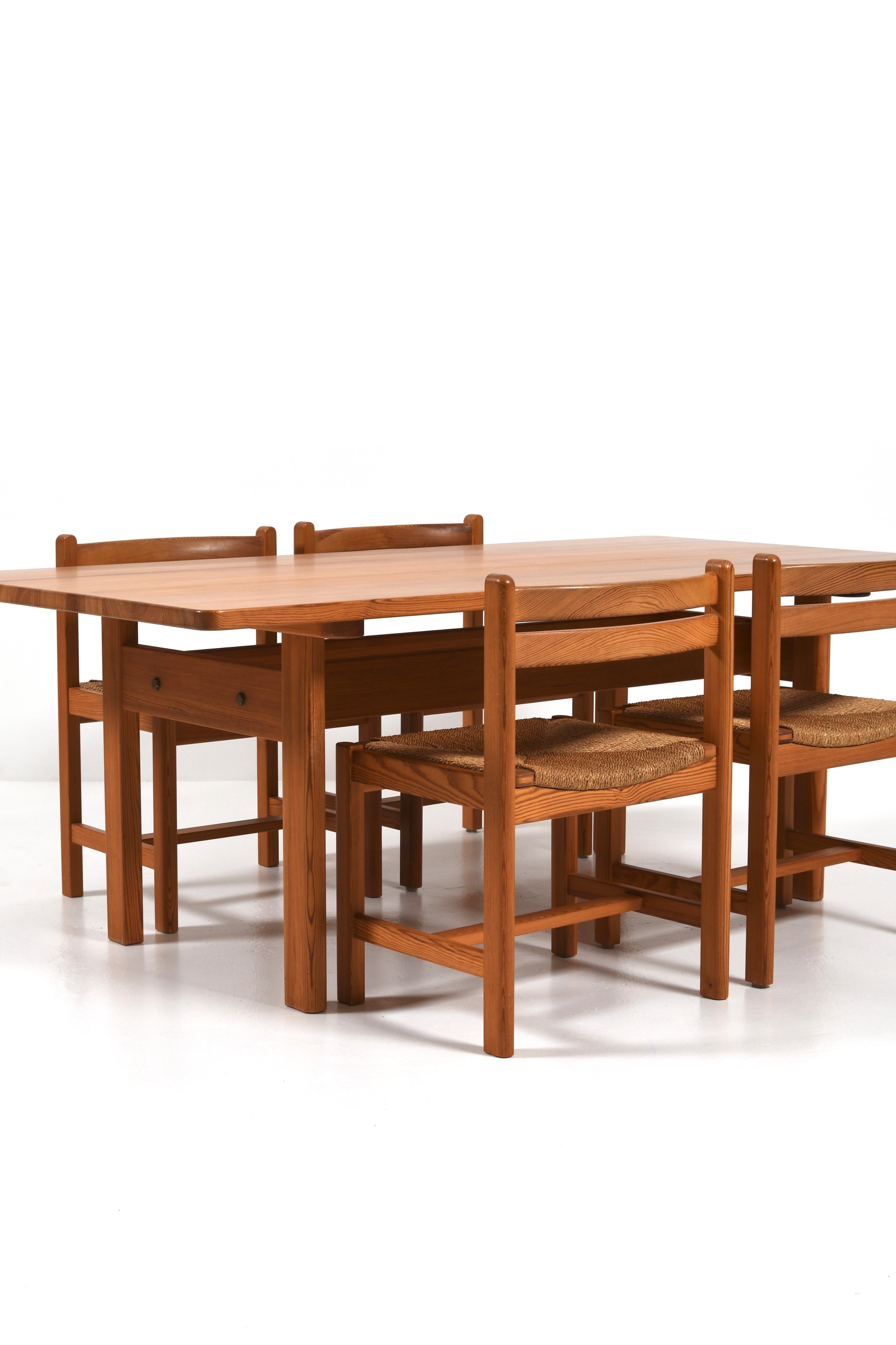 Table de salle à manger Børge Mogensen en pin, Karl Andersson & Söner, Suède, années 1960 Bon état - En vente à Göteborg, SE