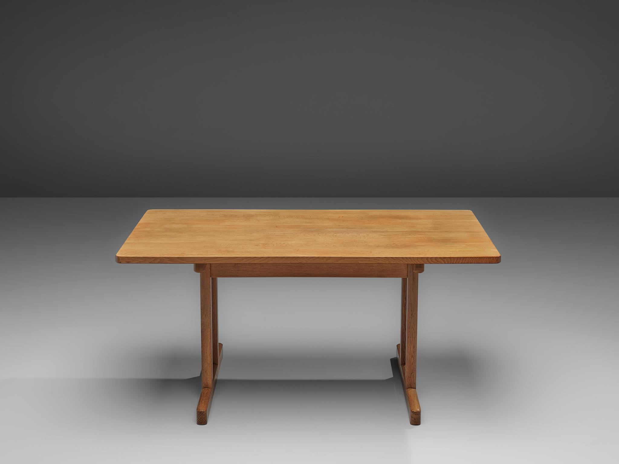 Mid-20th Century Børge Mogensen Dining or Writing Table in Solid Oak For Sale