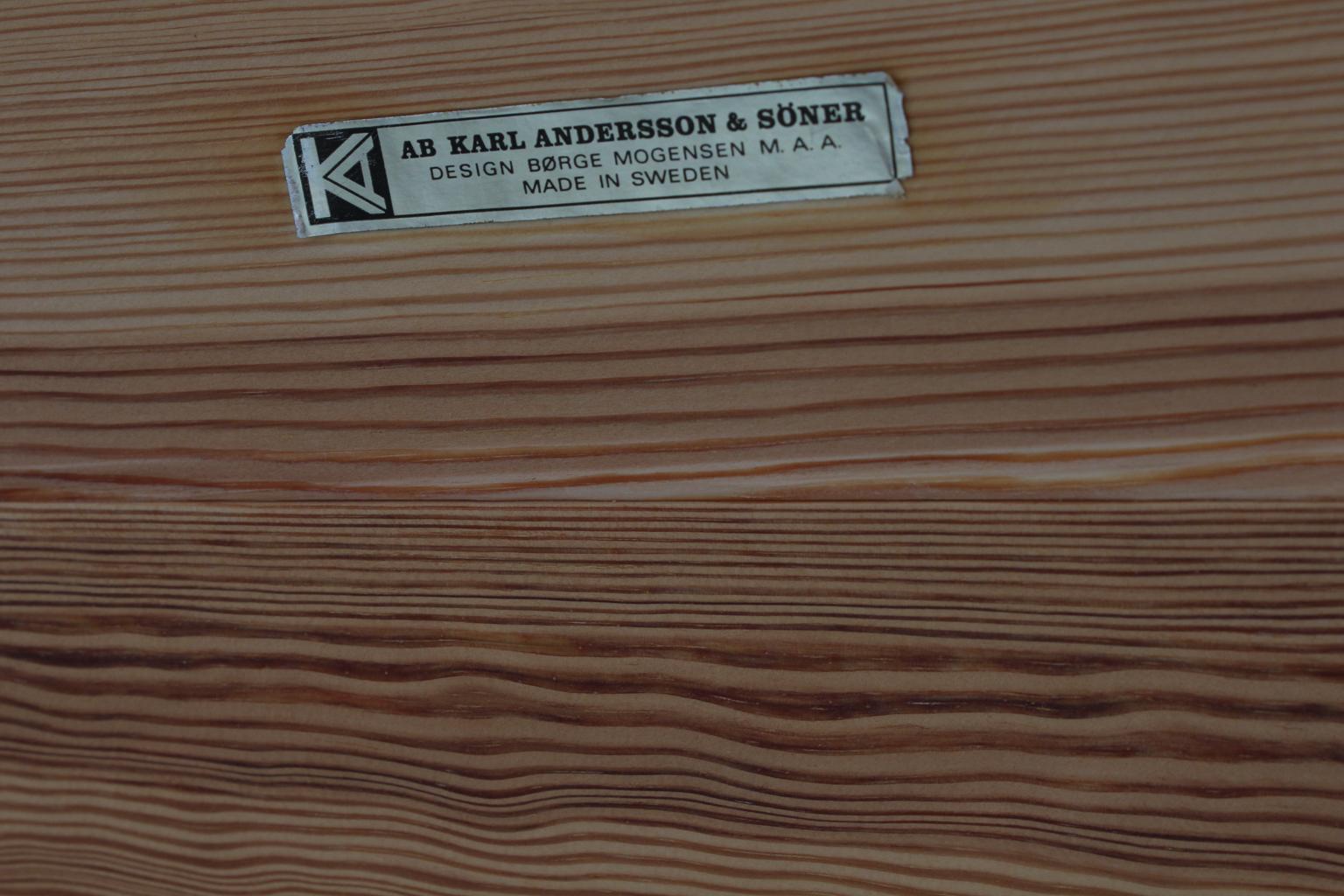 Børge Mogensen dining table, Model Asserbo, Oregon Pine In Good Condition In Esbjerg, DK