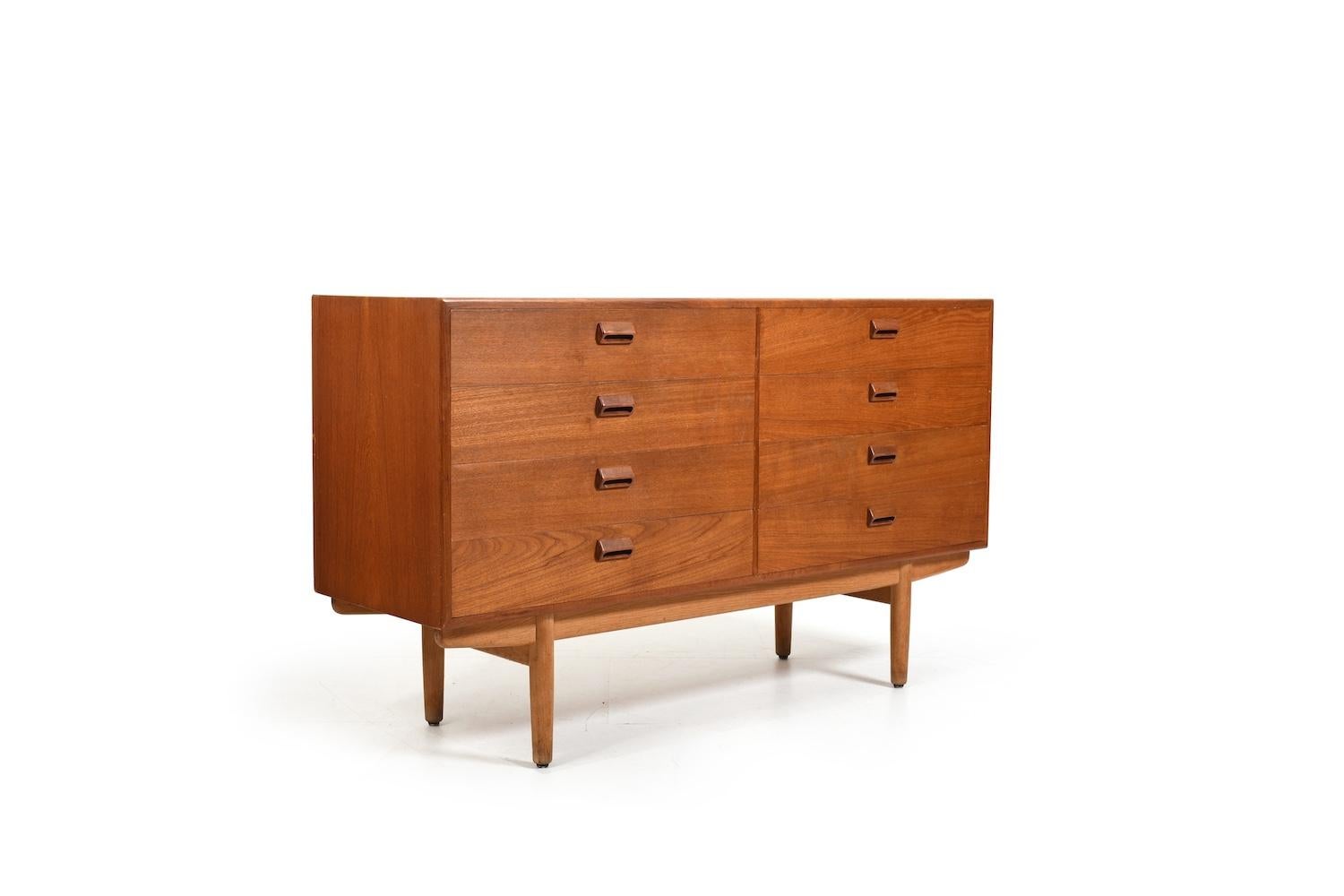 Scandinavian Modern Børge Mogensen Double Dresser Teak & Oak 1950s.