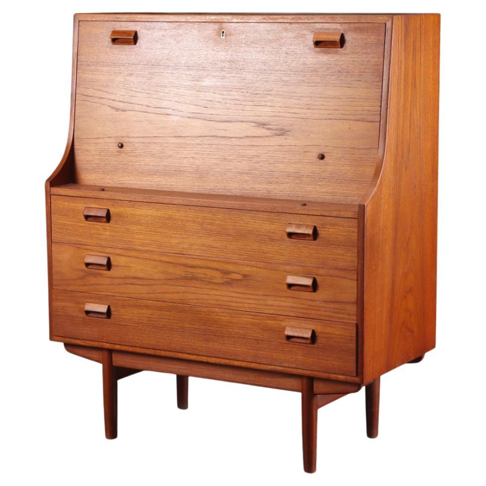 Børge Mogensen Drop Front Secretary Desk in Teak For Sale