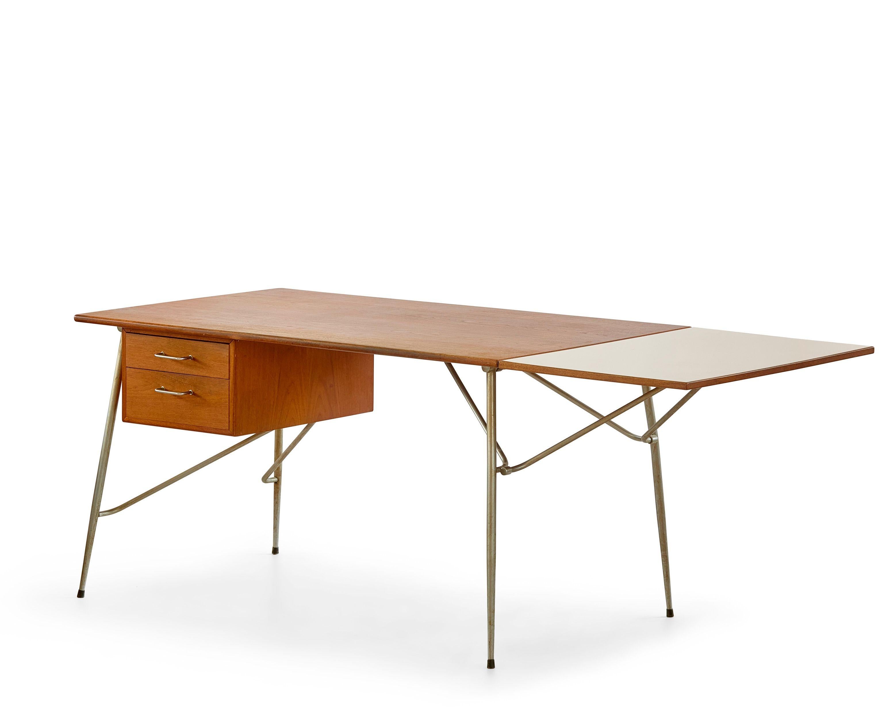 Danish Børge Mogensen Drop Leaf Desk in Teak for Søborg For Sale