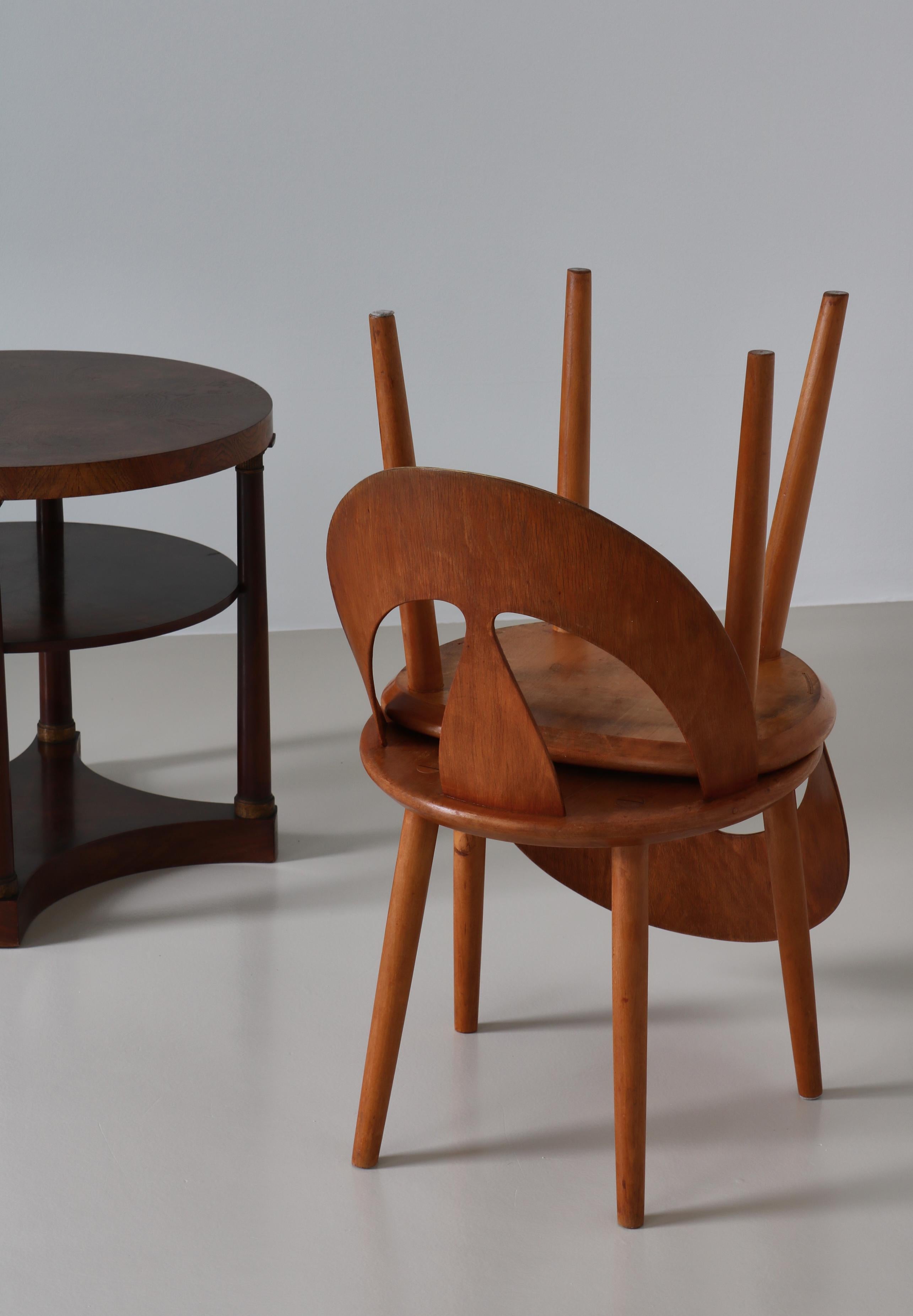 Børge Mogensen Early Edition Shell Chairs, Scandinavian Modern, 1950 For Sale 12