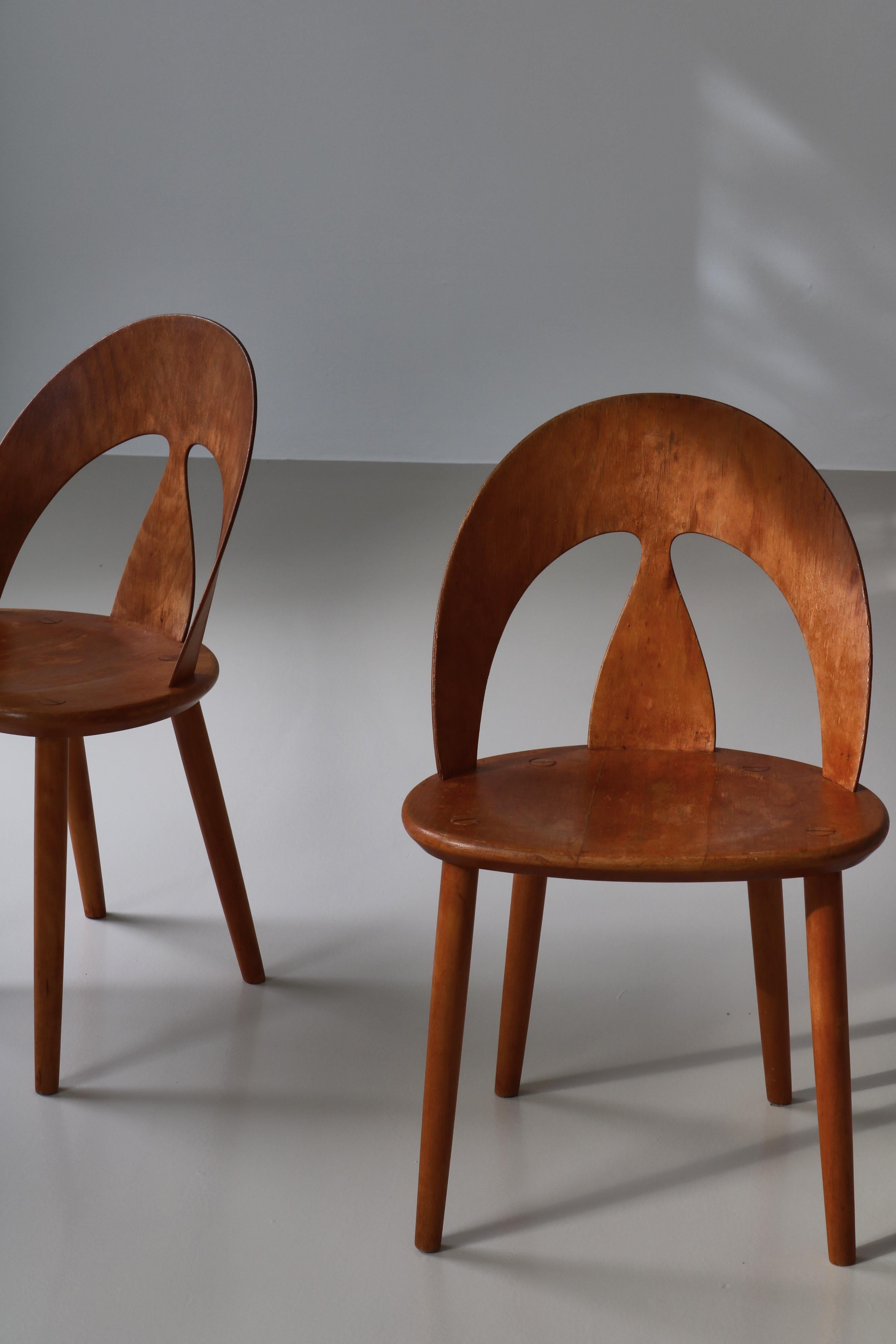 Børge Mogensen Early Edition Shell Chairs, Scandinavian Modern, 1950 In Fair Condition For Sale In Odense, DK