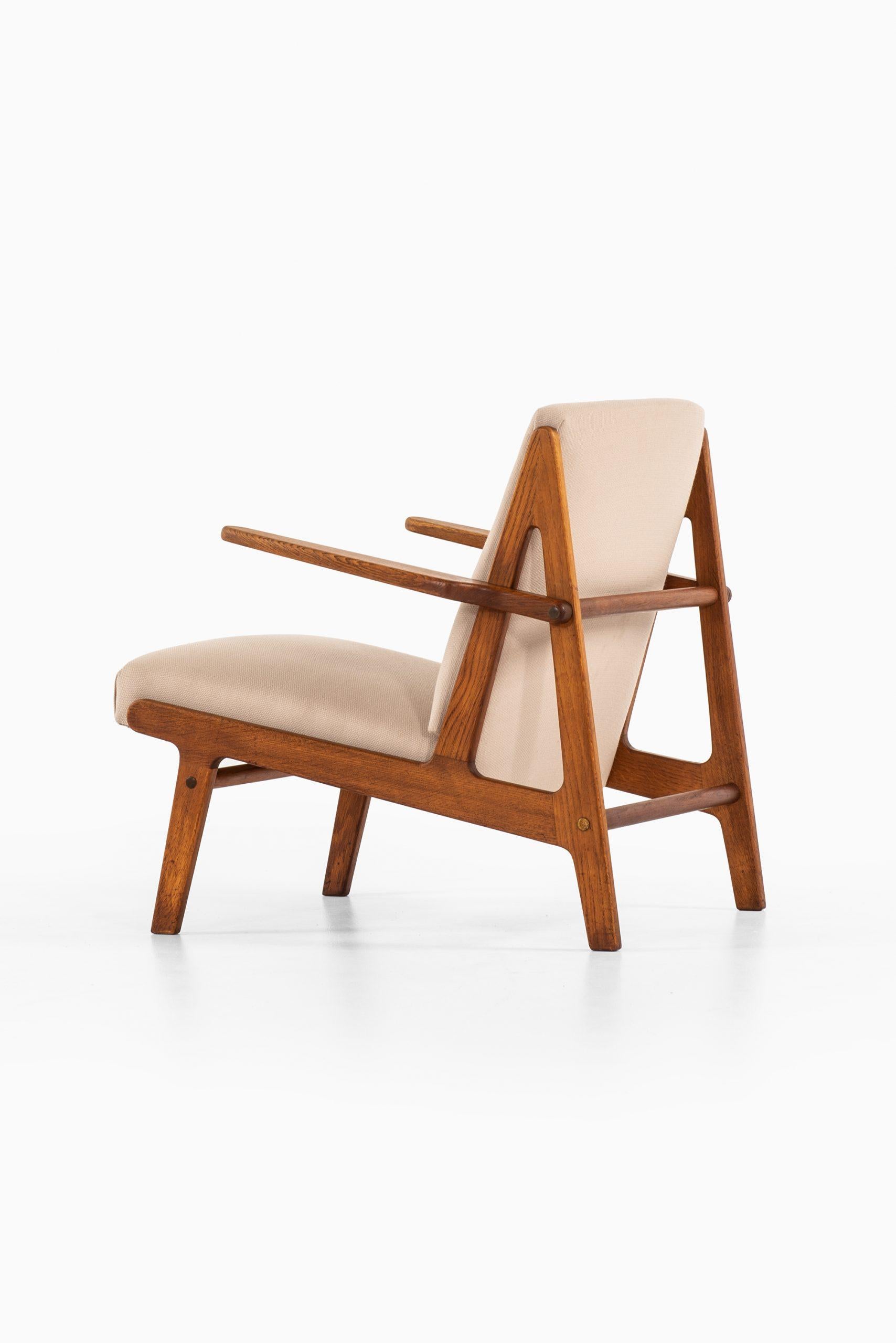 Mid-20th Century Børge Mogensen Easy Chair Produced by Tage Kristensen & Co in Denmark For Sale