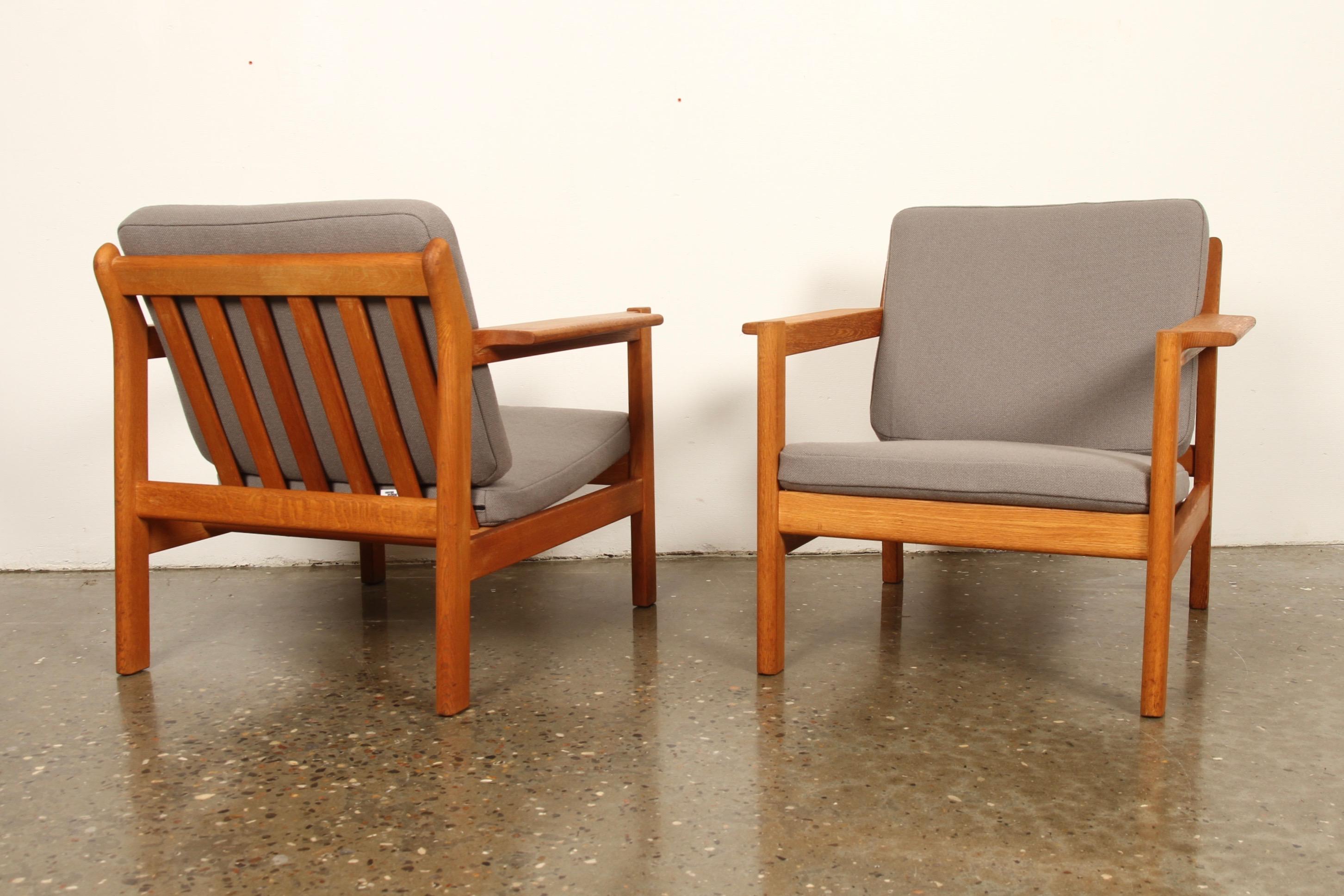 Scandinavian Modern Børge Mogensen Easy Chairs Model 227